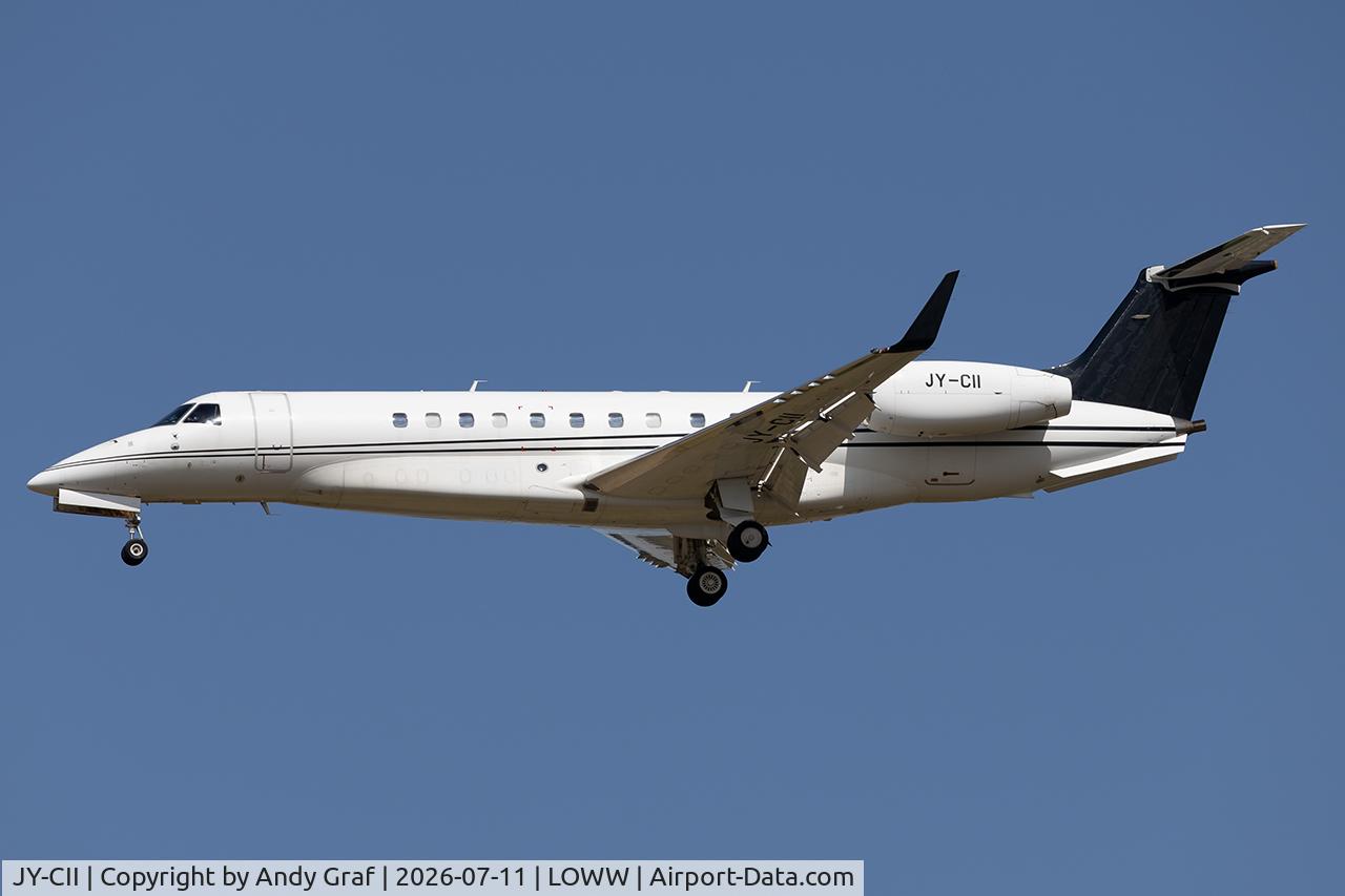 Aircraft JY-CII, 2011 Embraer EMB-135BJ Legacy, c/n 14501142, Untitled EMB135, at LOWW, photo by Andy Graf