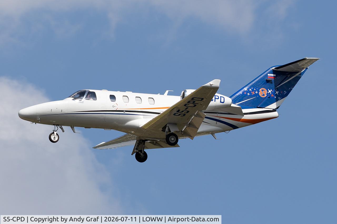 Aircraft S5-CPD, Cessna 525 Citation CJ2, c/n 525-0918, Untitled Cessna 525, at LOWW, photo by Andy Graf