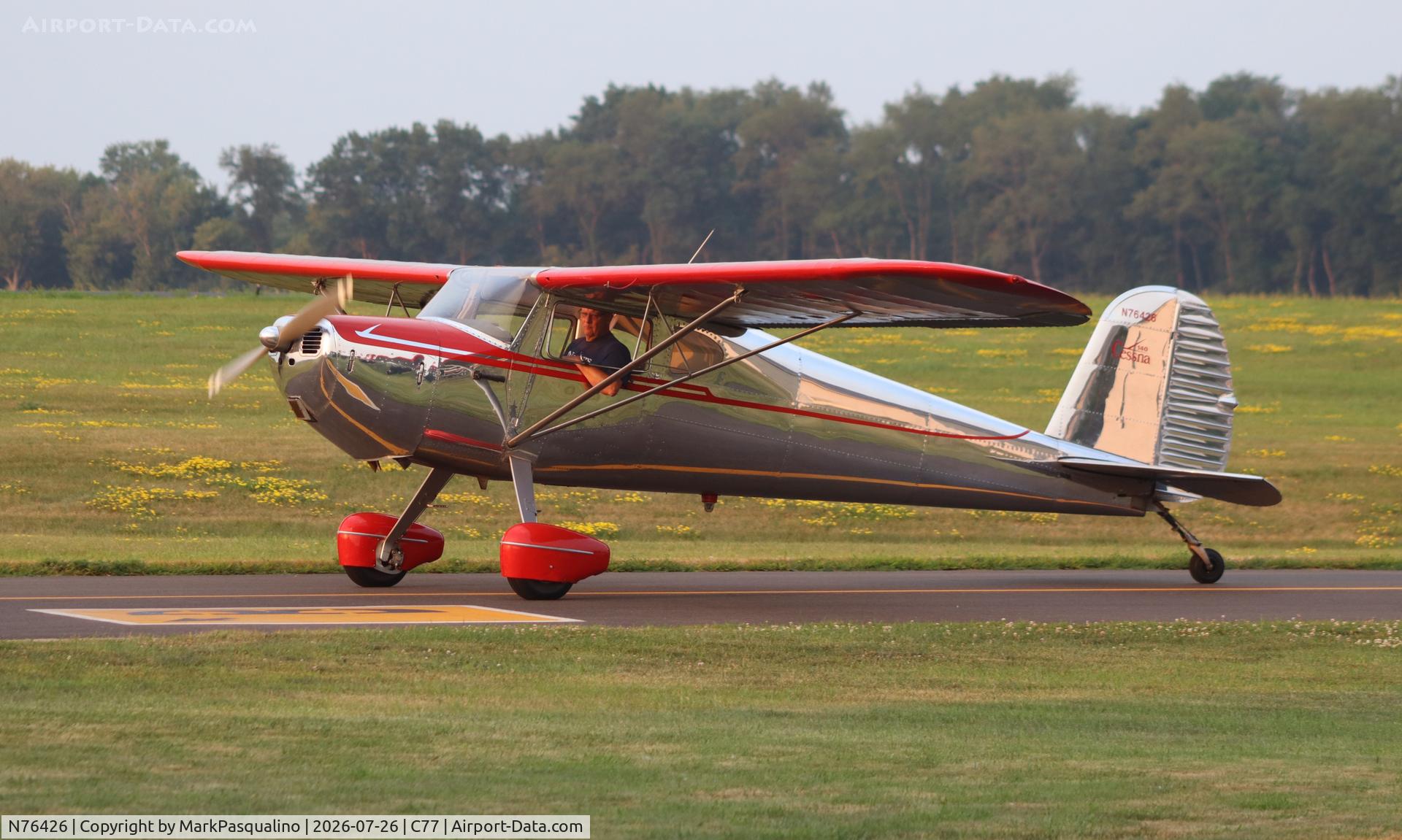 Aircraft N76426, 1946 Cessna 140, c/n 10852, Cessna140, at C77, photo by MarkPasqualino