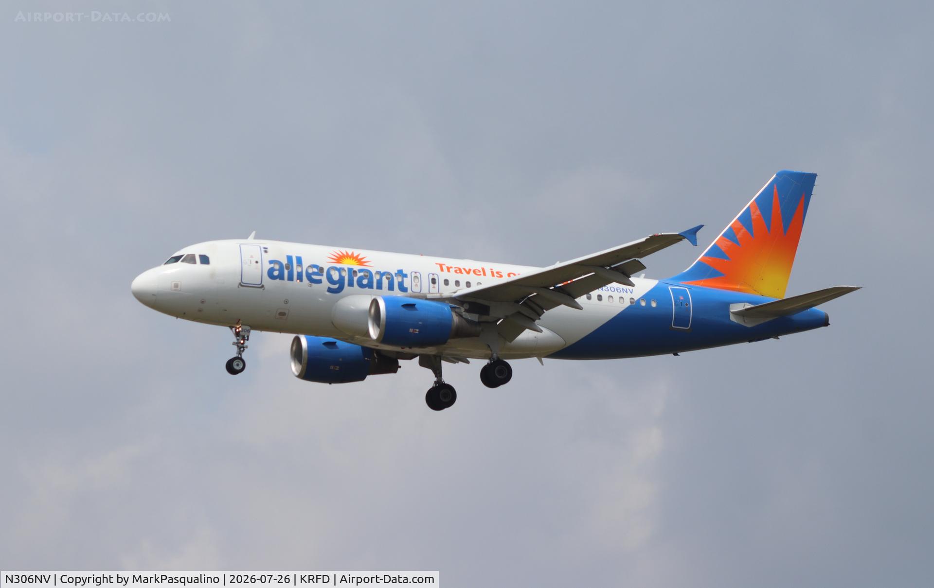 Aircraft N306NV, 2005 Airbus A319-112, c/n 2420, Airbus A319-112, at KRFD, photo by MarkPasqualino