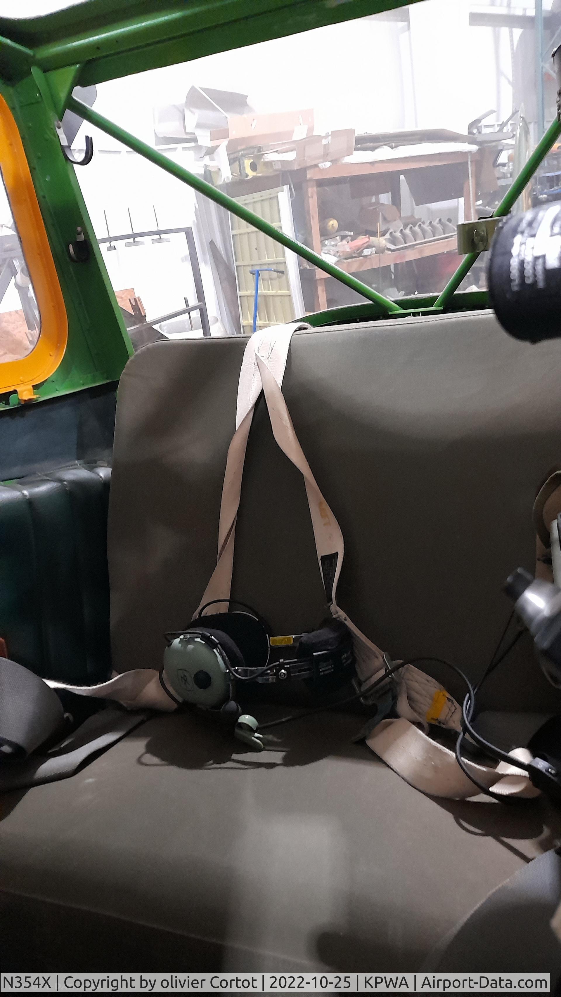Aircraft N354X, 1957 Cessna L-19E Bird Dog, c/n 24512, rear seat, at KPWA, photo by olivier Cortot