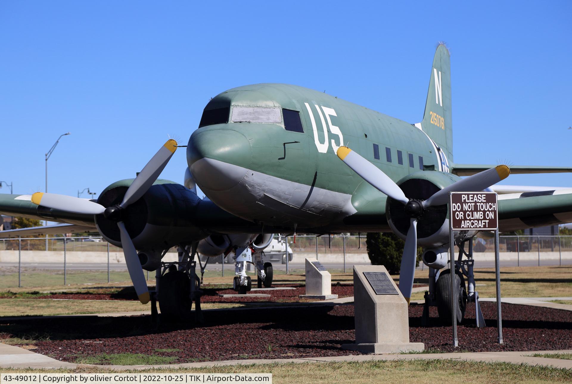 Aircraft 43-49012, 1943 Douglas C-47J Skytrain, c/n 26273/14828, 2022, at TIK, photo by olivier Cortot