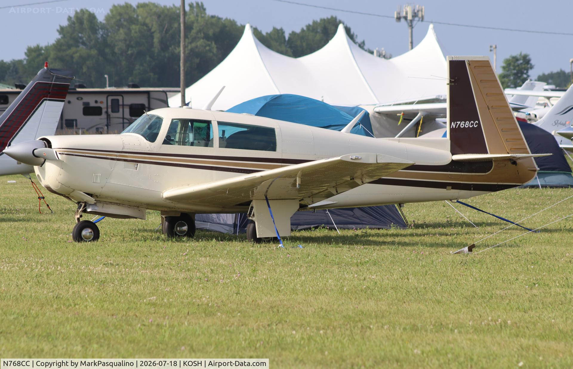 Aircraft N768CC, 1976 Mooney M20F Executive, c/n 22-1352, Mooney M20F, at KOSH, photo by MarkPasqualino