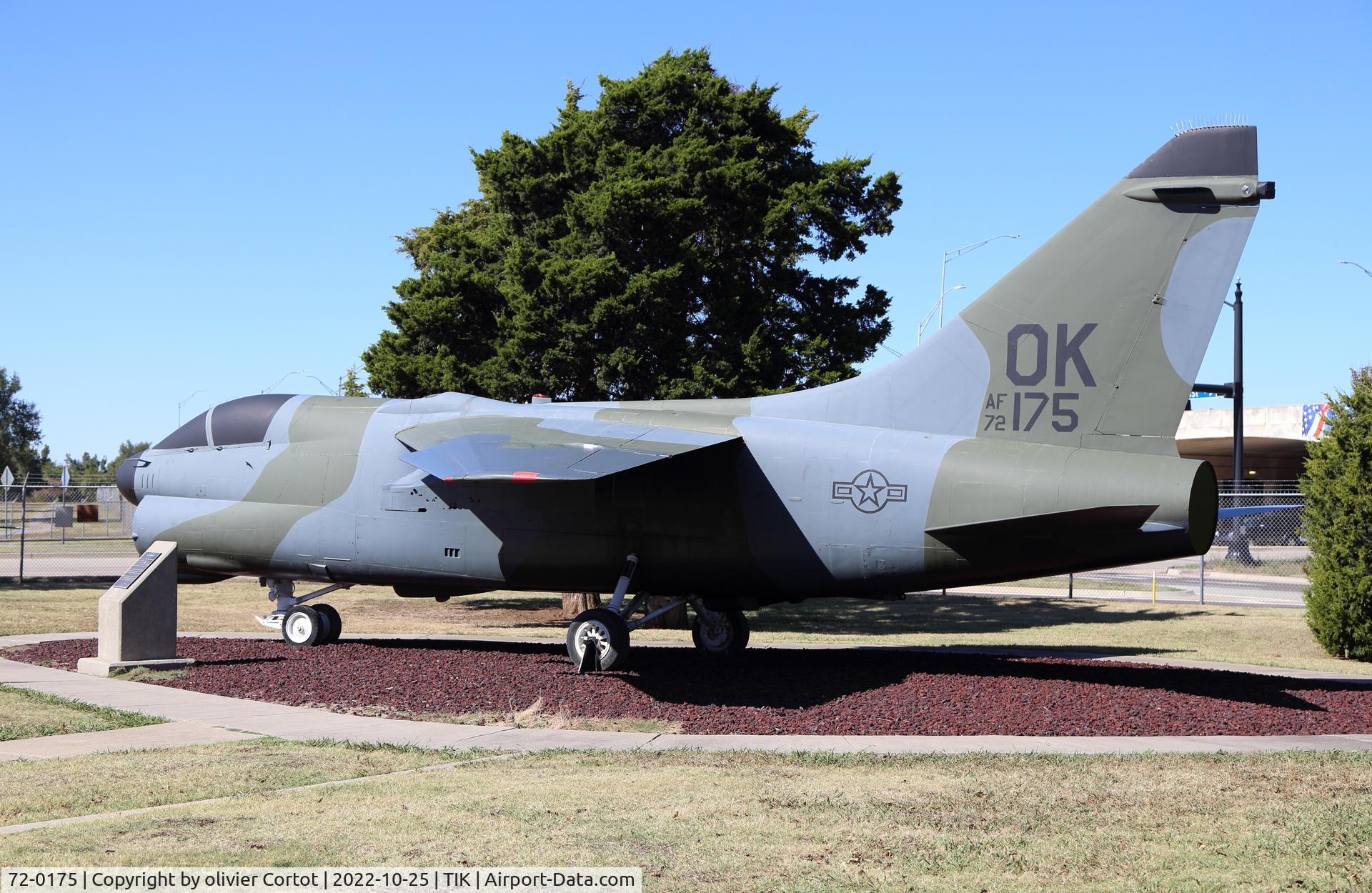 Aircraft 72-0175, 1972 LTV A-7D Corsair II, c/n D-297, tinker AFB, at TIK, photo by olivier Cortot