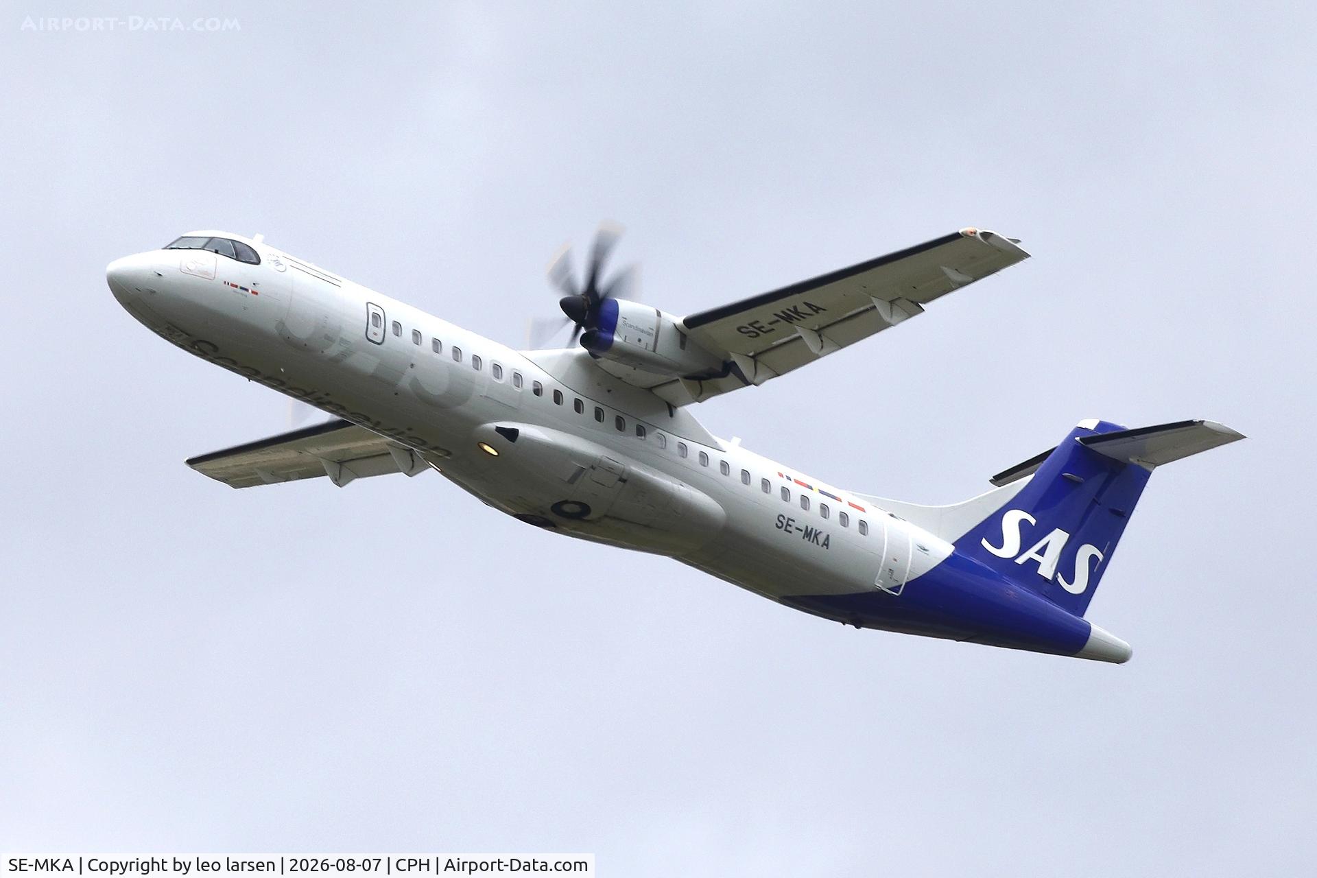 Aircraft SE-MKA, 2015 ATR 72-212A, c/n 1276, Copenhagen 7.8.2026, at CPH, photo by leo larsen
