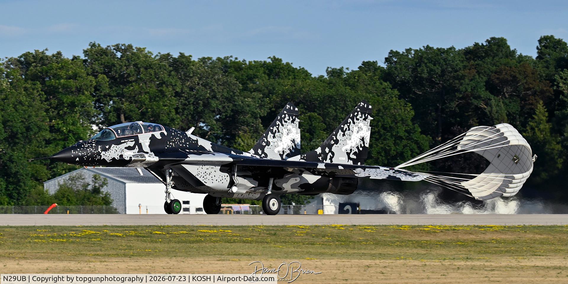 Aircraft N29UB, 1989 Mikoyan-Gurevich MiG-29UB, c/n 50903014896, MIG-29UB owned by NASA's Jared Isaacman, at KOSH, photo by topgunphotography