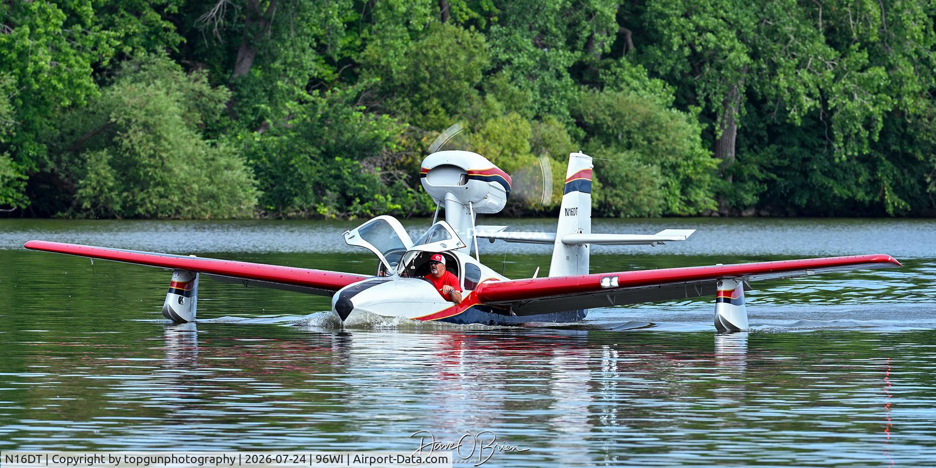 Aircraft N16DT, 1980 Lake LA-4-200 Buccaneer, c/n 1056, Seaplane coming in to unload, at 96WI, photo by topgunphotography