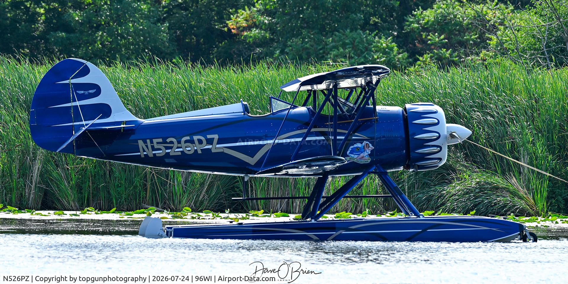 Aircraft N526PZ, 2020 Waco YMF-5C, c/n F5C-8F156, Oshkosh seabase 26, at 96WI, photo by topgunphotography