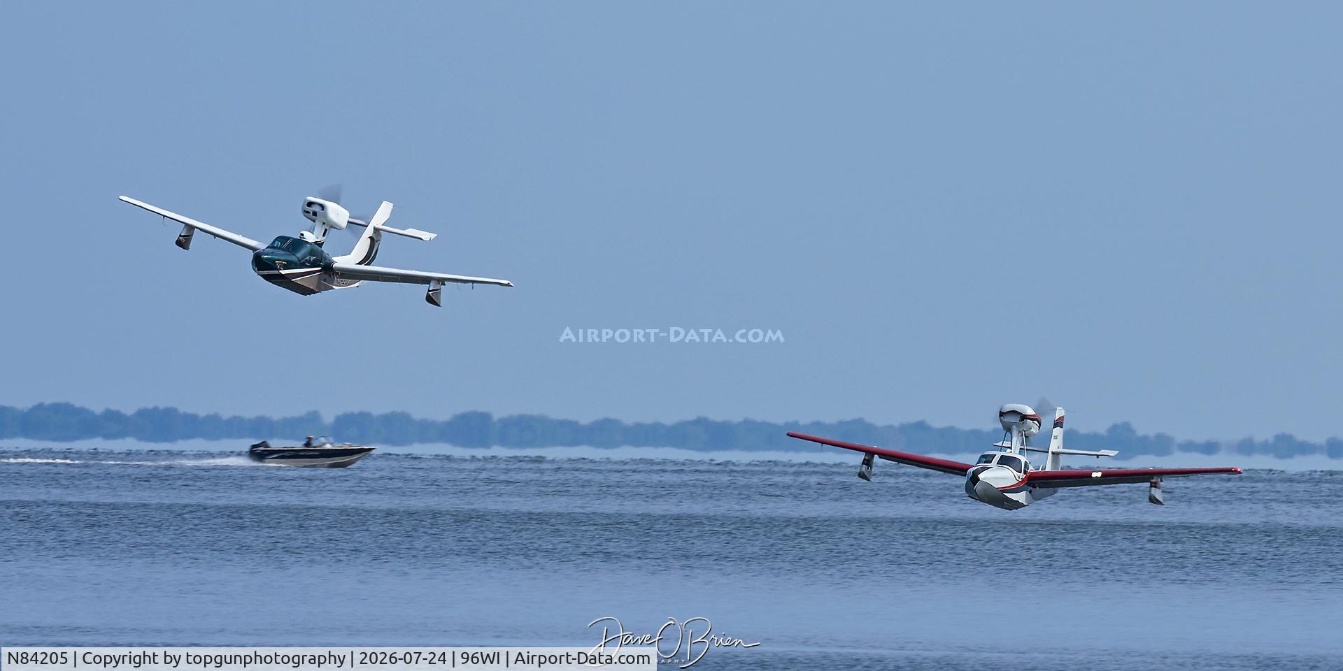 Aircraft N84205, Aerofab Inc LAKE LA-250, c/n 83, Oshkosh seabase 26, at 96WI, photo by topgunphotography