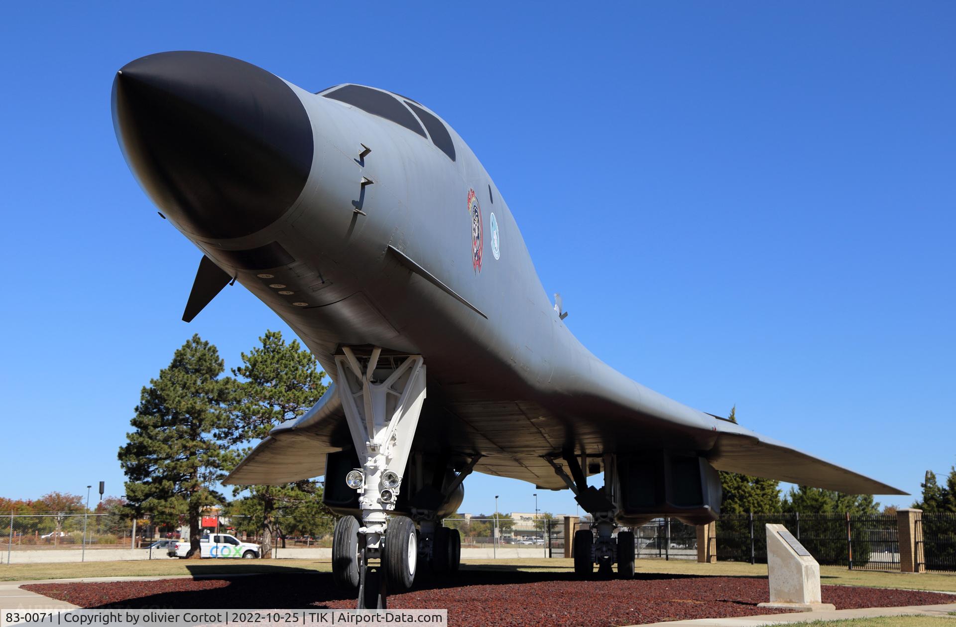 Aircraft 83-0071, 1983 Rockwell B-1B Lancer, c/n 8, 2022, at TIK, photo by olivier Cortot
