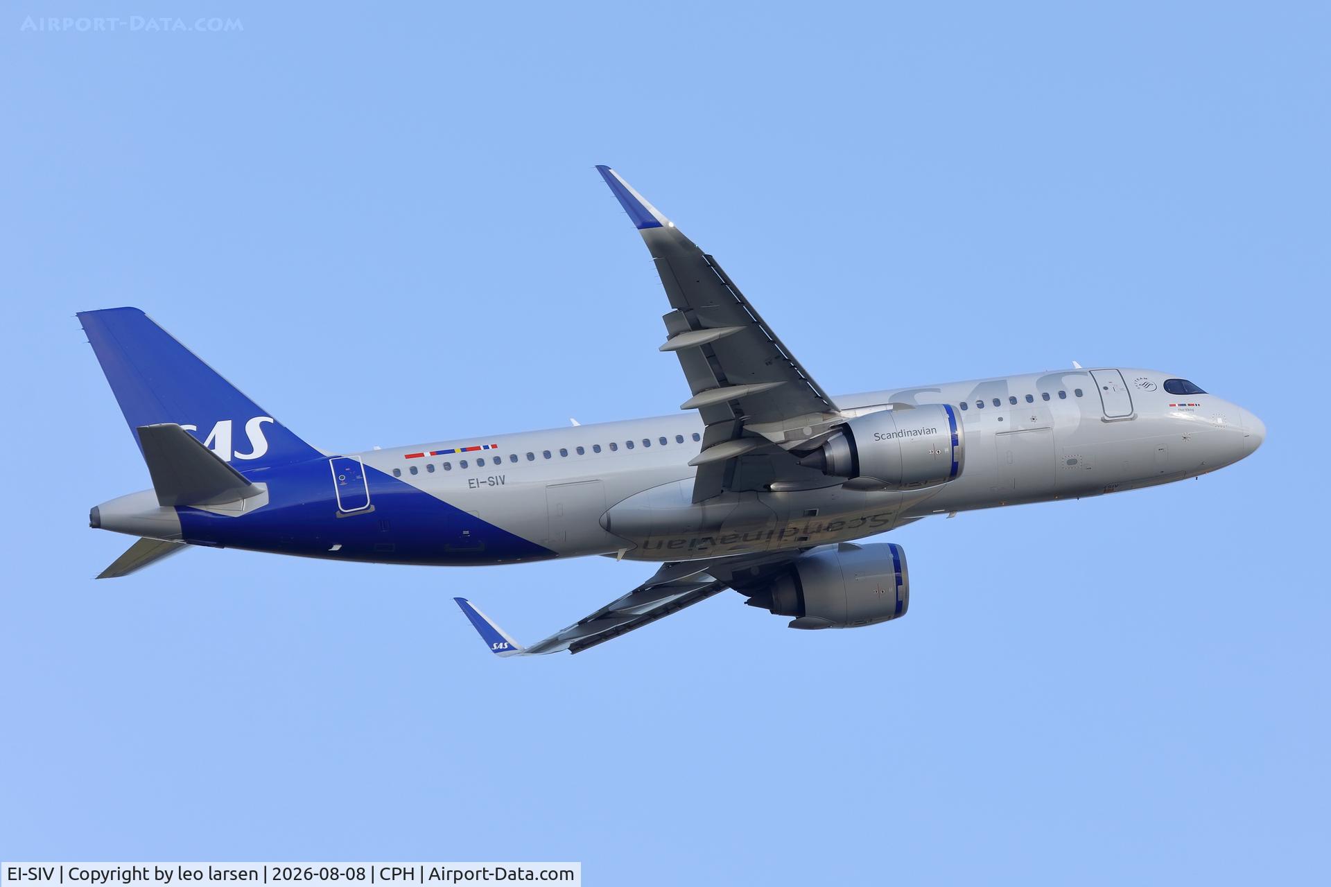Aircraft EI-SIV, 2023 Airbus A320-251N, c/n 11206, Copenhagen 8.8.2026, at CPH, photo by leo larsen