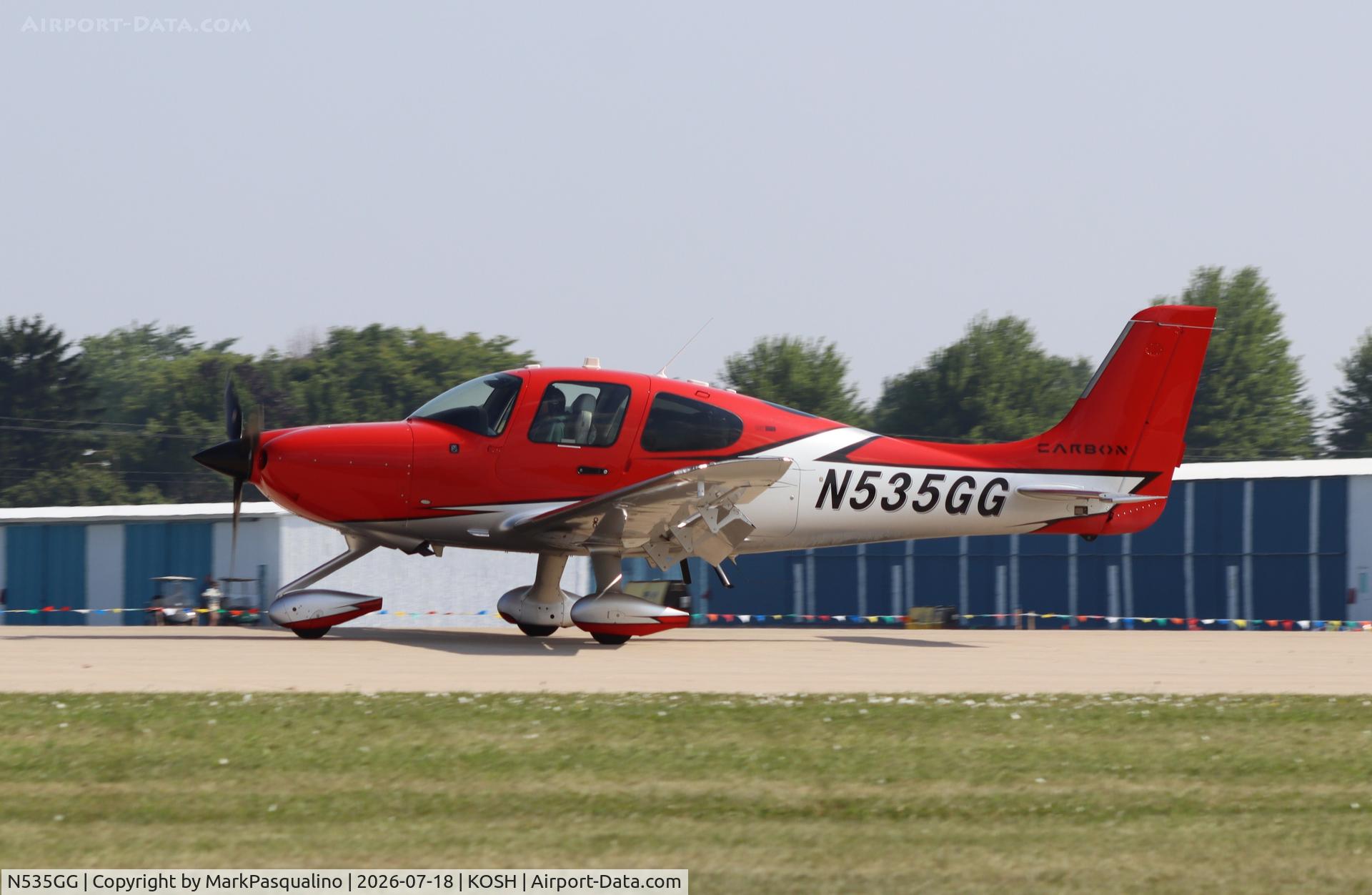 Aircraft N535GG, 2021 Cirrus Design Corp SR22T, c/n 2291, Cirrus SR22T, at KOSH, photo by MarkPasqualino