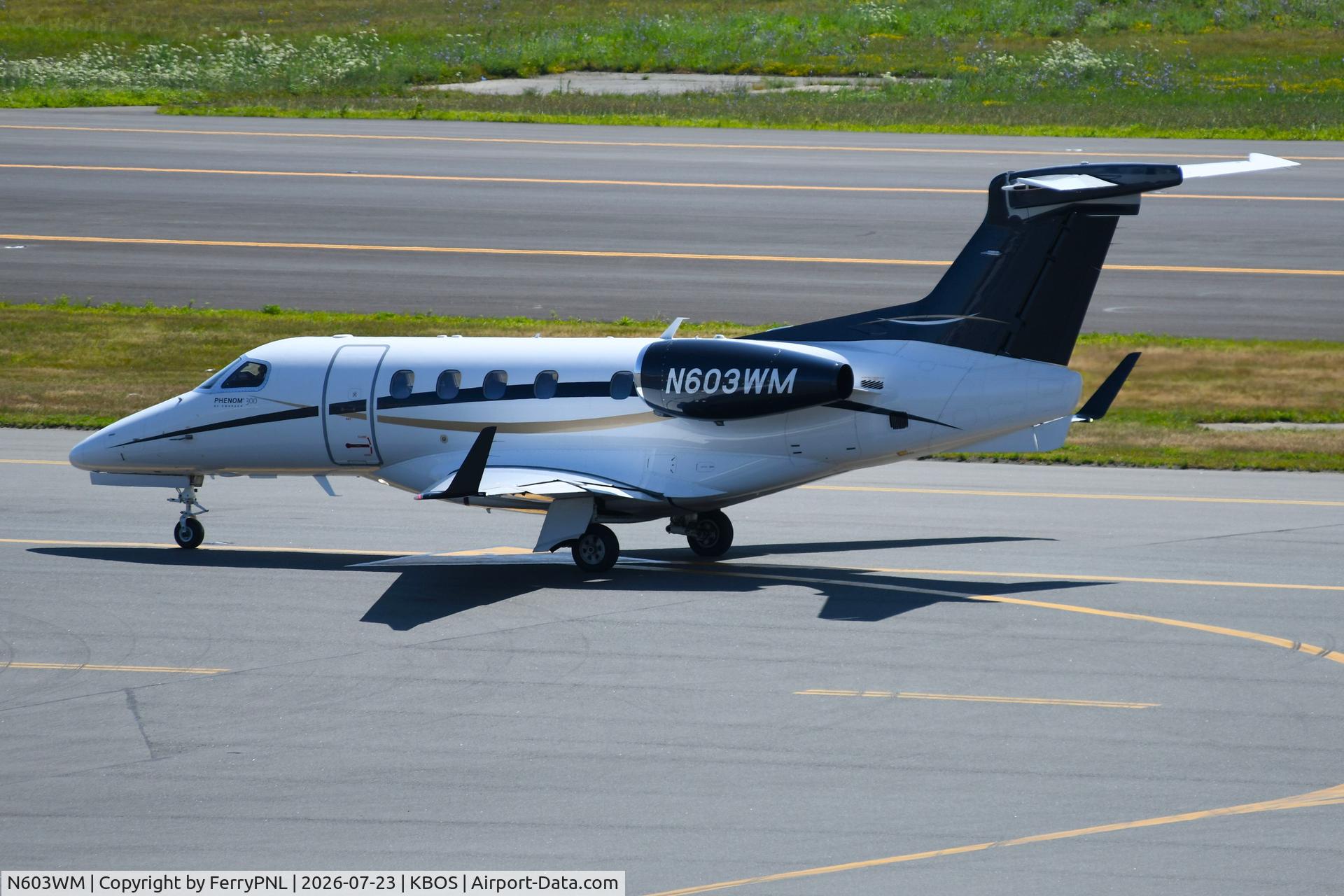 Aircraft N603WM, 2015 Embraer EMB-505 Phenom 300, c/n 50500295, White Mountains Capital Inc EMB505, at KBOS, photo by FerryPNL
