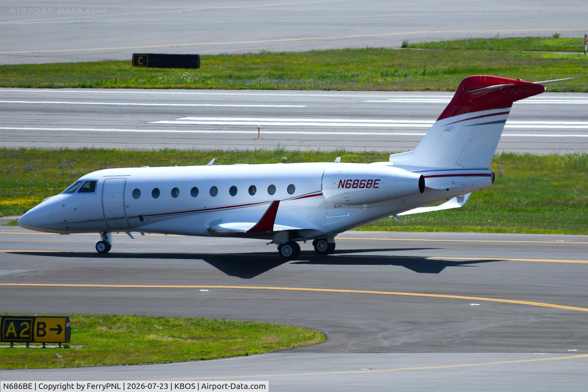 Aircraft N686BE, 2019 Iai Ltd GULFSTREAM G280, c/n 2192, Target Corp G280, at KBOS, photo by FerryPNL