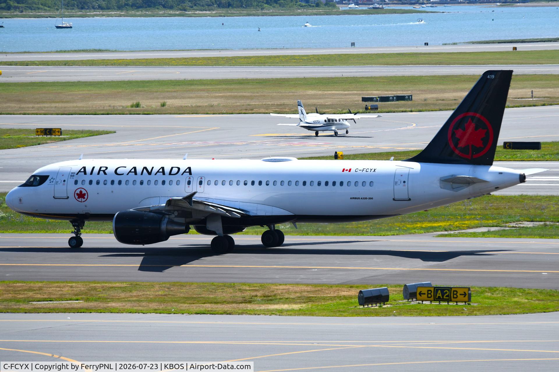 Aircraft C-FCYX, 2012 Airbus A320-214, c/n 5034, Air Canada A320, at KBOS, photo by FerryPNL