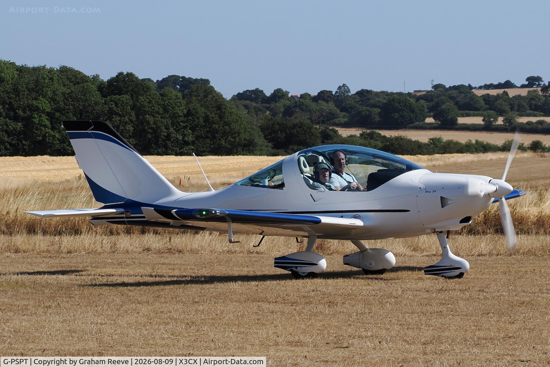 Aircraft G-PSPT, 2024 TL Ultralight SRo. TL-2000 Sting S4, c/n 24 ST 511, Just landed at Northrepps., at X3CX, photo by Graham Reeve