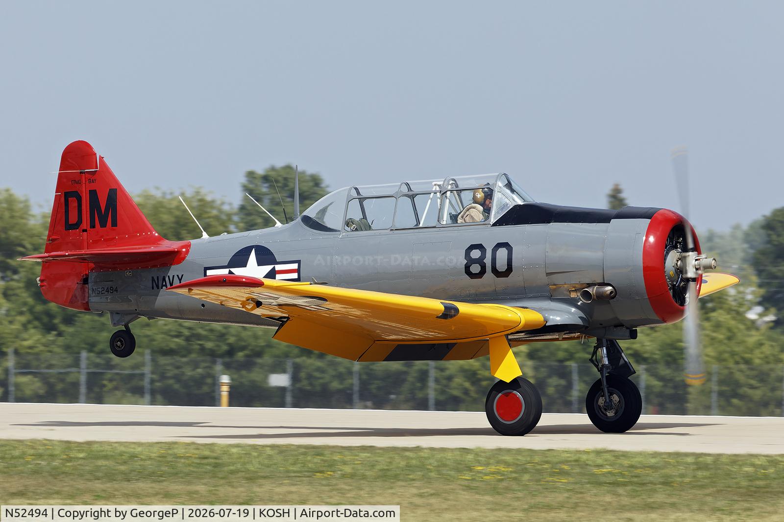 Aircraft N52494, Canadian Car & Foundry Harvard MK IV, c/n CCF4-387, Airventure 2026., at KOSH, photo by GeorgeP