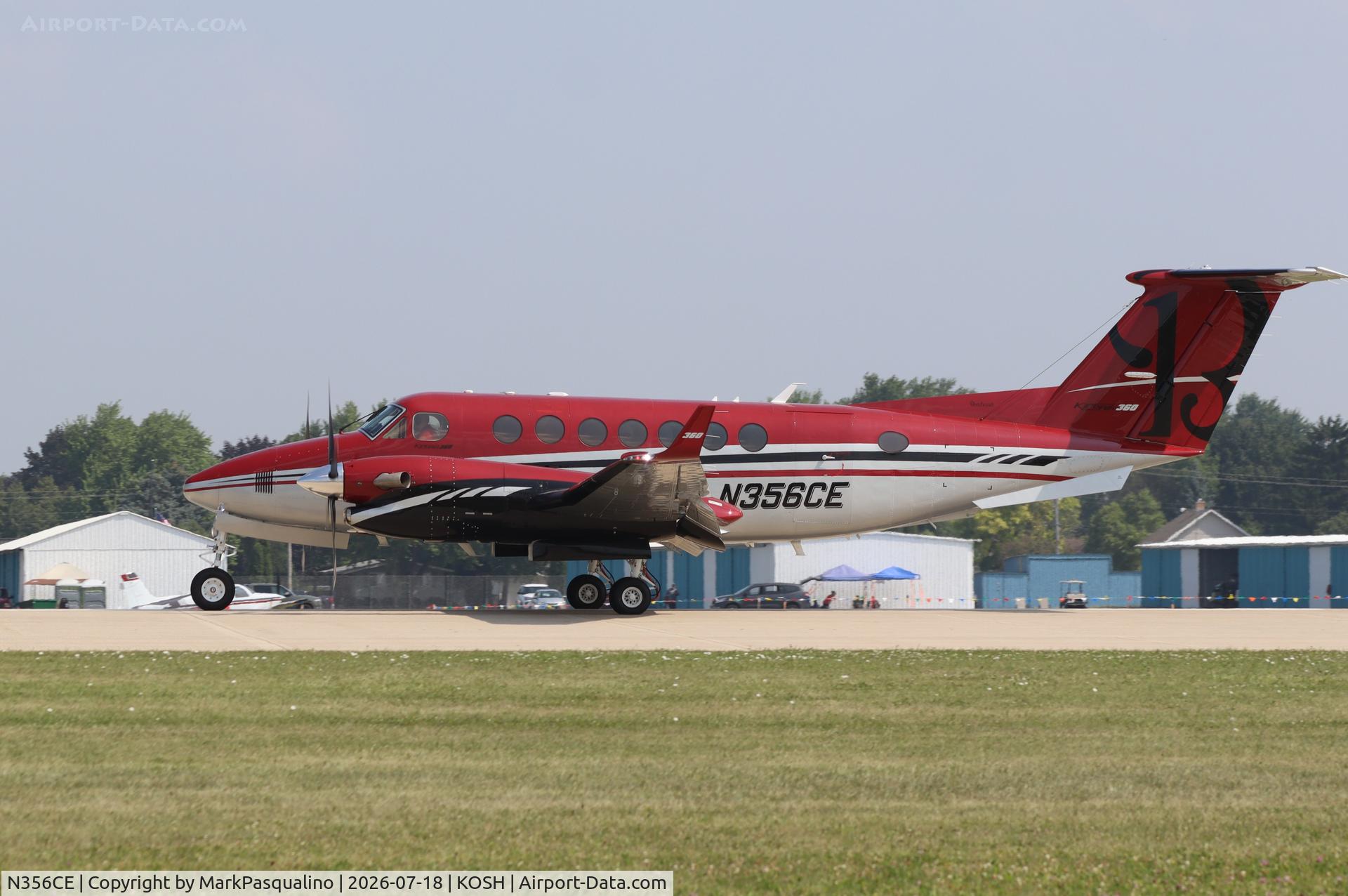 Aircraft N356CE, 2025 Beech B300 King Air, c/n FL-1356, Beech 360, at KOSH, photo by MarkPasqualino