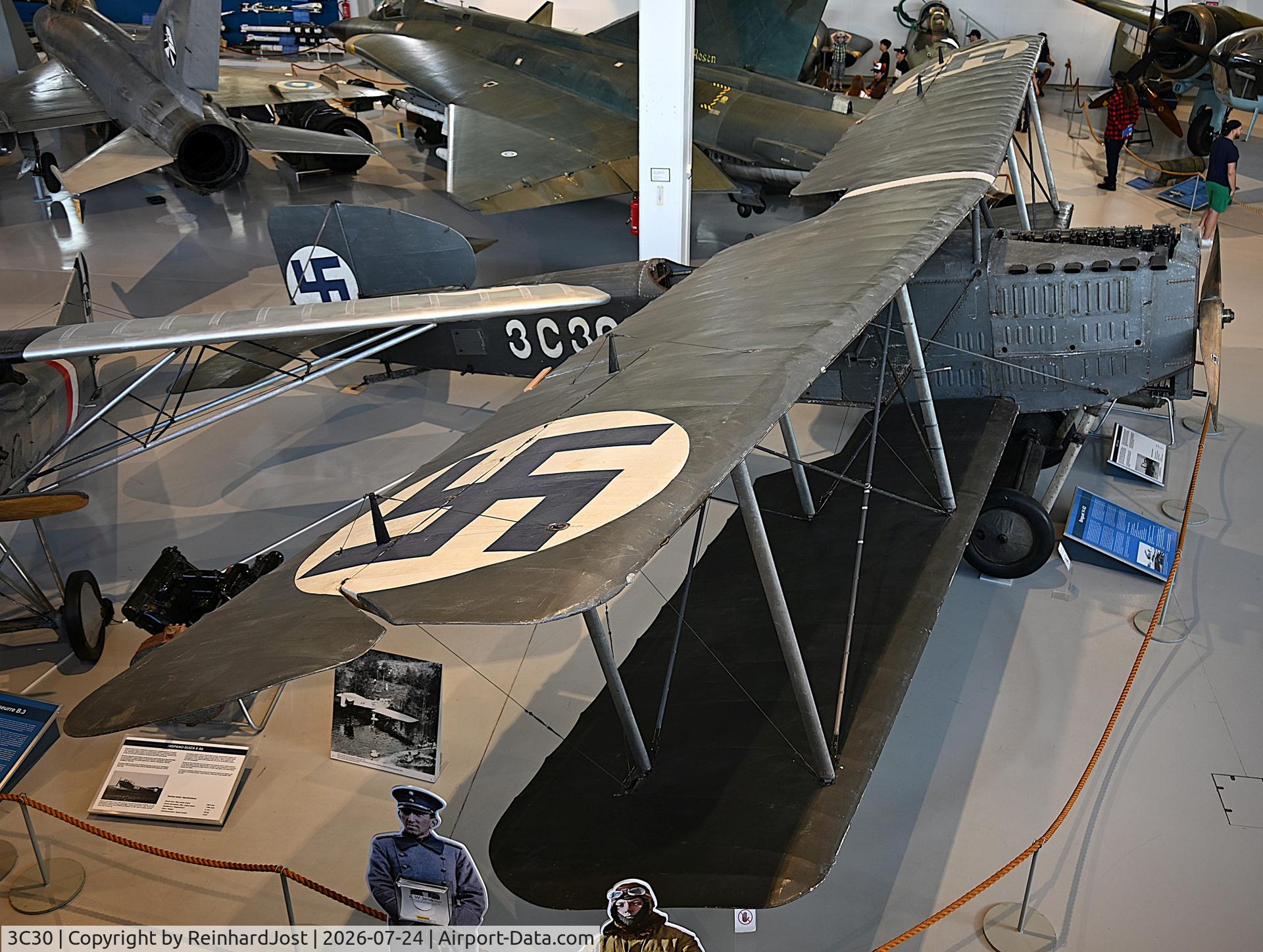 Aircraft 3C30, Breguet 14A2, c/n Not found 3C30, 1921-build Breguet 14 A2 at the Finlands Flygvapenmuseum at Tikkakoski near Jyväskylä, Finland, photo by ReinhardJost
