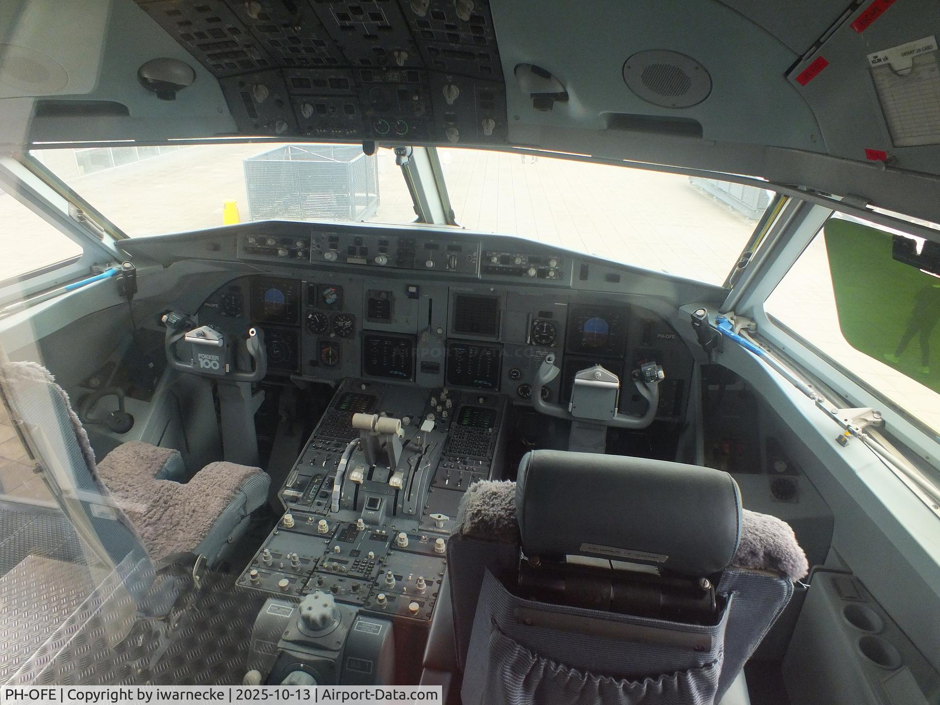 Aircraft PH-OFE, 1989 Fokker 100 (F-28-0100), c/n 11260, Fokker 100 preserved at Schiphol airport AMS #c, photo by iwarnecke