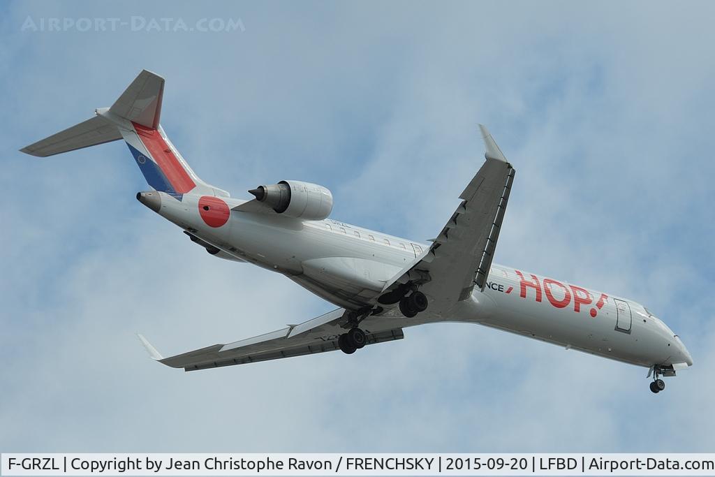 Aircraft F-GRZL, 2006 Bombardier CRJ-700 (CL-600-2C10) Regional Jet, c/n 10245, Converted to CRJ-550 1/13/26. FRF 2/28/26, at LFBD, photo by Jean Christophe Ravon / FRENCHSKY