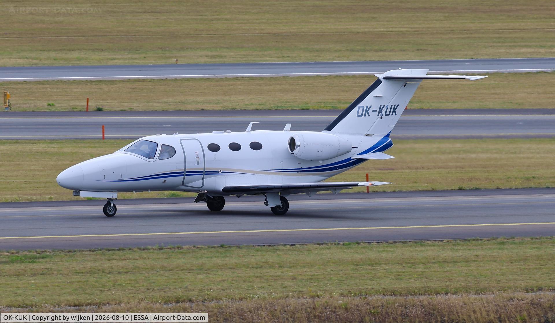 Aircraft OK-KUK, 2009 Cessna 510 Citation Mustang Citation Mustang, c/n 510-0270, Twy W, at ESSA, photo by wijken
