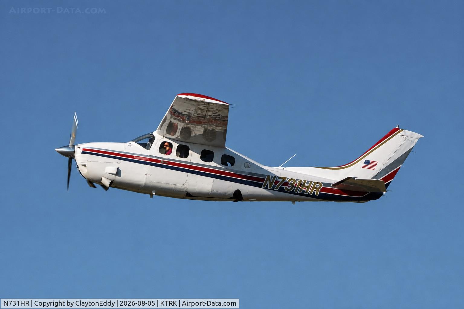 Aircraft N731HR, 1980 Cessna P210N Pressurised Centurion, c/n P21000464, Truckee Tahoe airport in California 2026., at KTRK, photo by ClaytonEddy