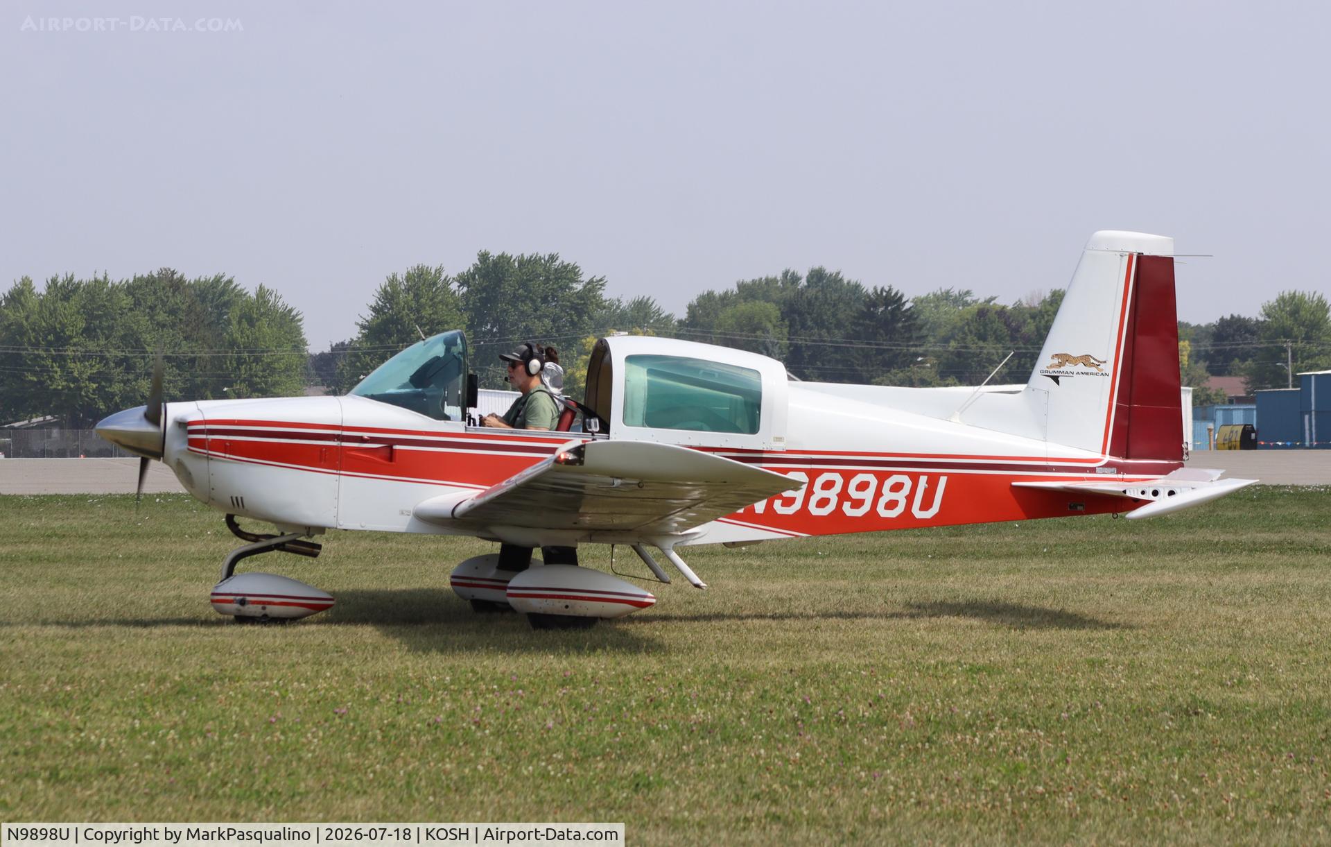Aircraft N9898U, 1977 Grumman American AA-5A Cheetah, c/n AA5A0298, Grumman American AA-5A, at KOSH, photo by MarkPasqualino