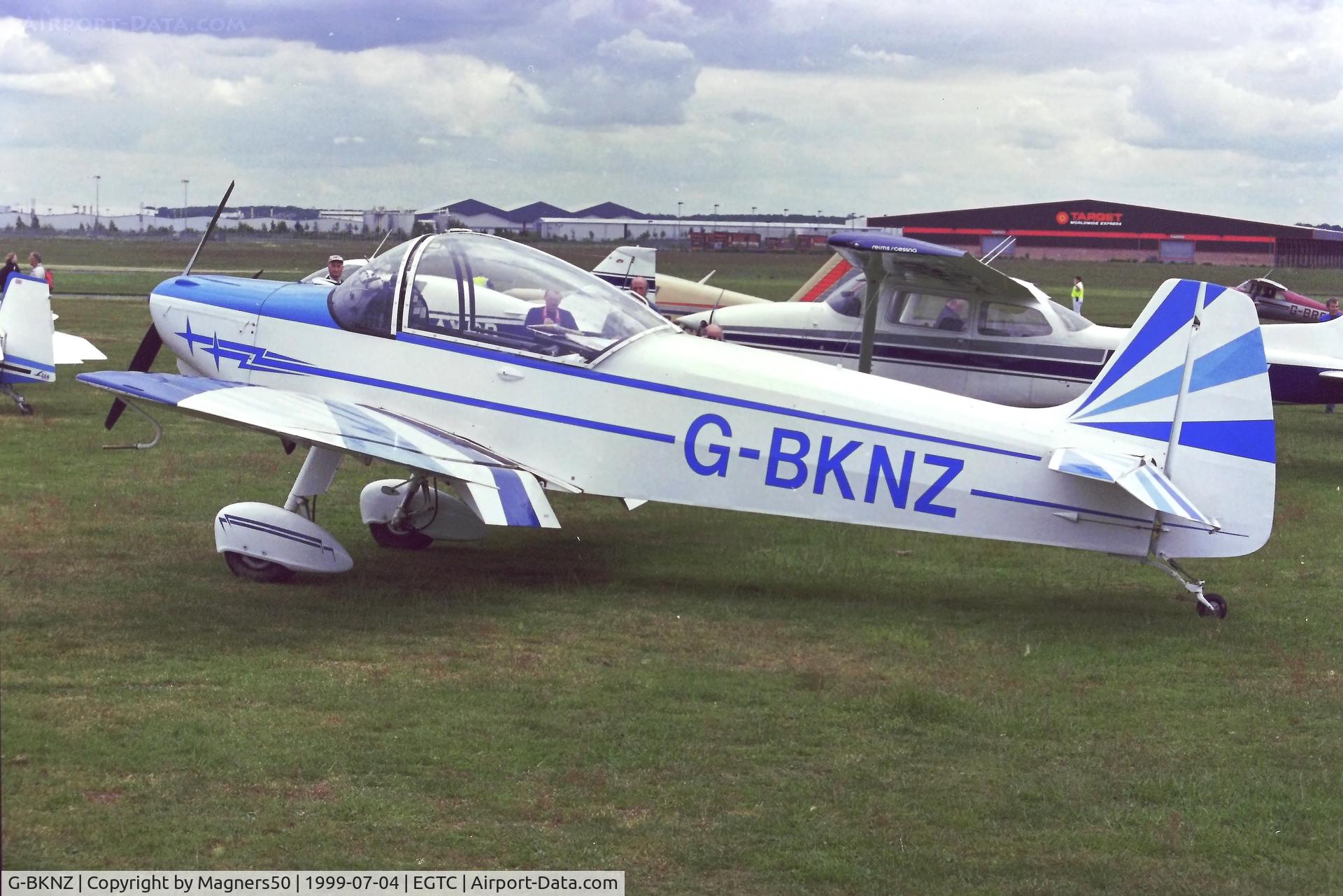 Aircraft G-BKNZ, 1959 Piel CP-301A Emeraude, c/n 296, PFA Rally. R.N Crosland & P.R Teager, at EGTC, photo by Magners50