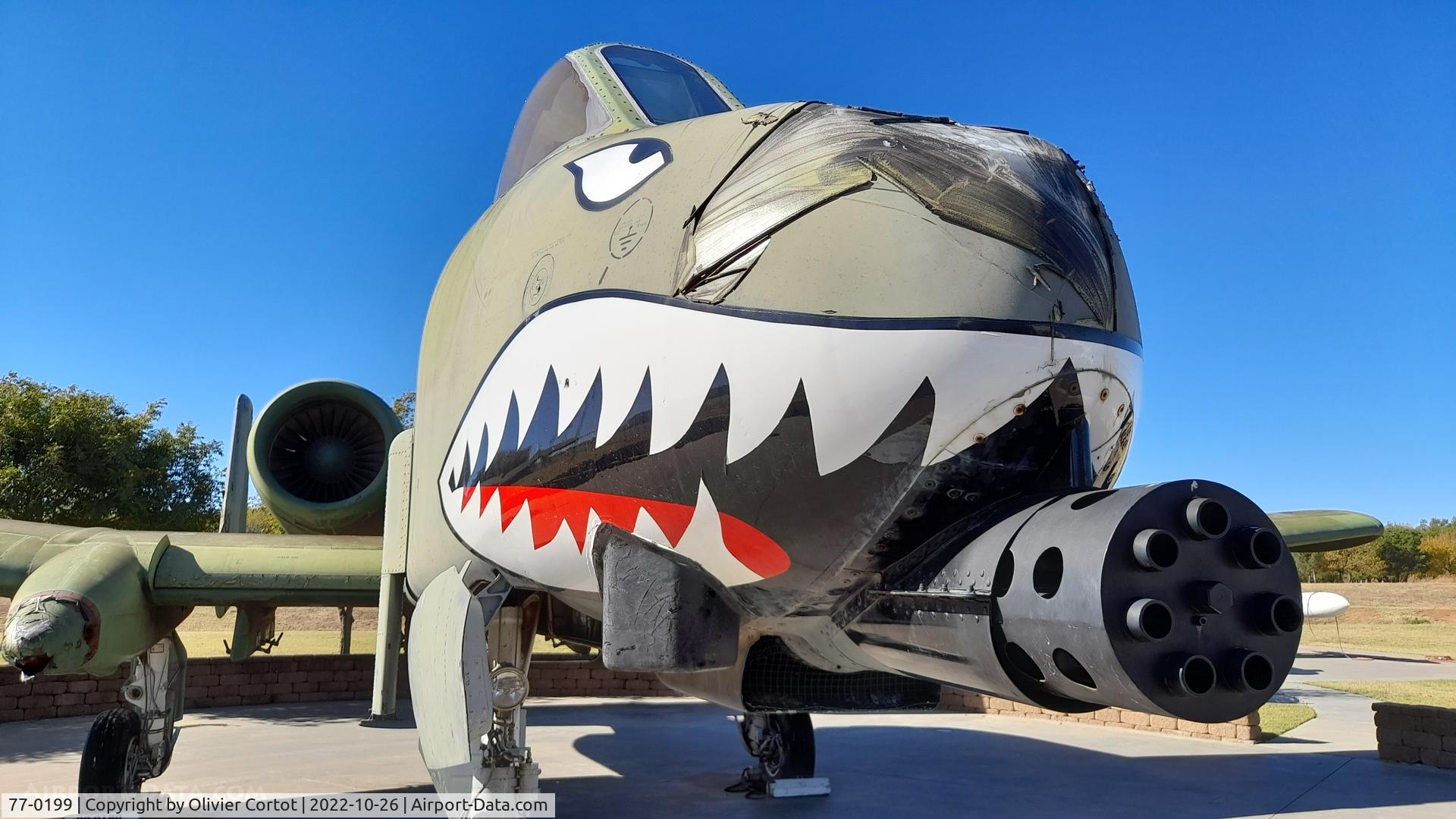 Aircraft 77-0199, 1977 Fairchild Republic A-10A Thunderbolt II, c/n A10-0124, stafford air & space museum, photo by Olivier Cortot