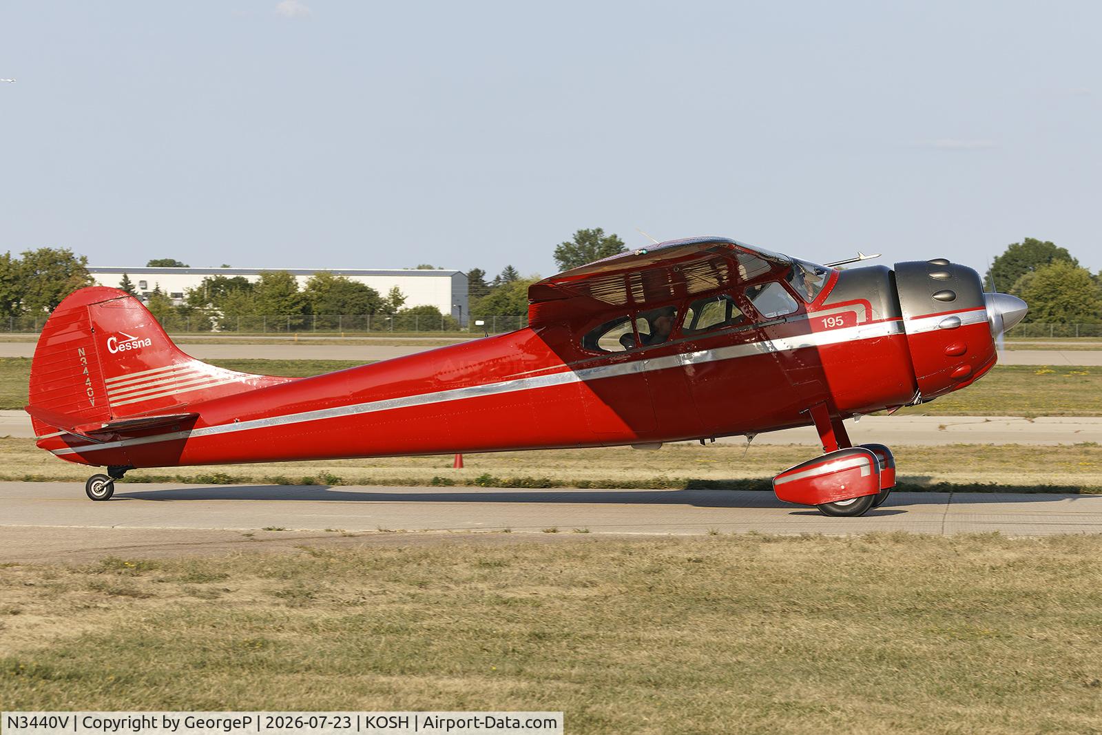 Aircraft N3440V, 1948 Cessna 190, c/n 7144, Airventure 2026., at KOSH, photo by GeorgeP