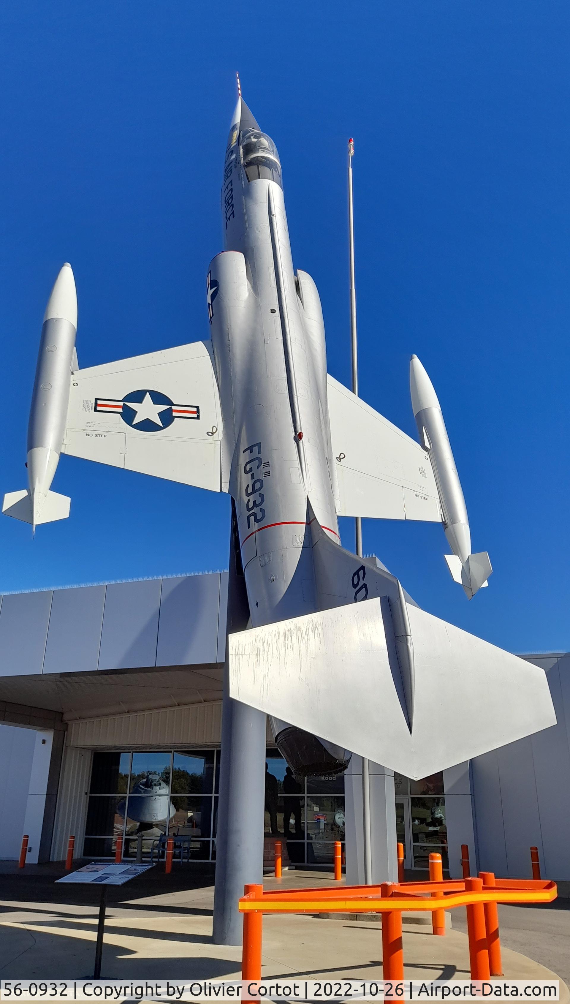Aircraft 56-0932, 1956 Lockheed F-104C Starfighter, c/n 383-1220, Stafford air & space museum, photo by Olivier Cortot