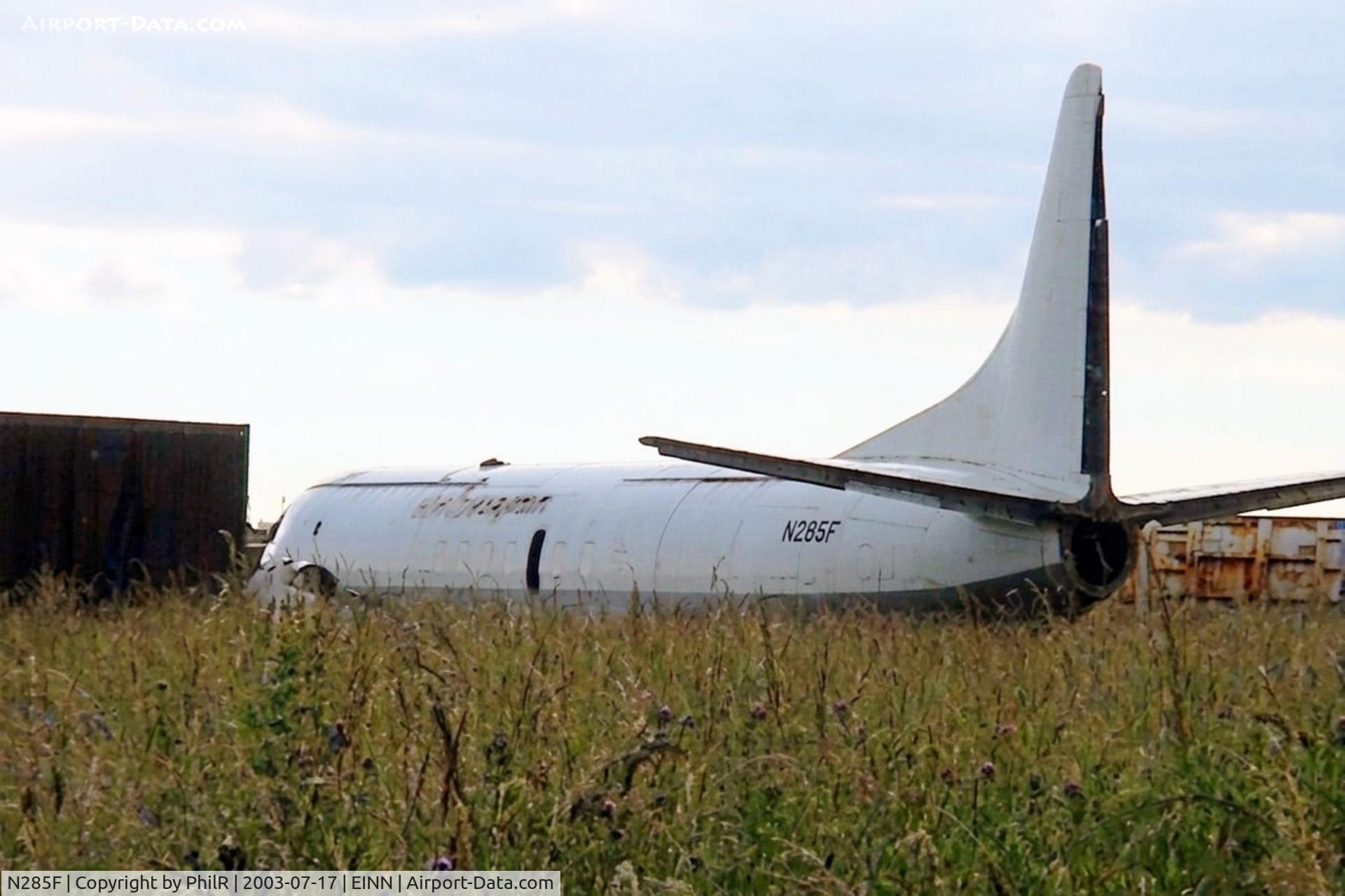 Aircraft N285F, 1959 Lockheed L-188C(F) Electra, c/n 1107, N285F 1959 L-188 C Electra wfu SNN, at EINN, photo by PhilR