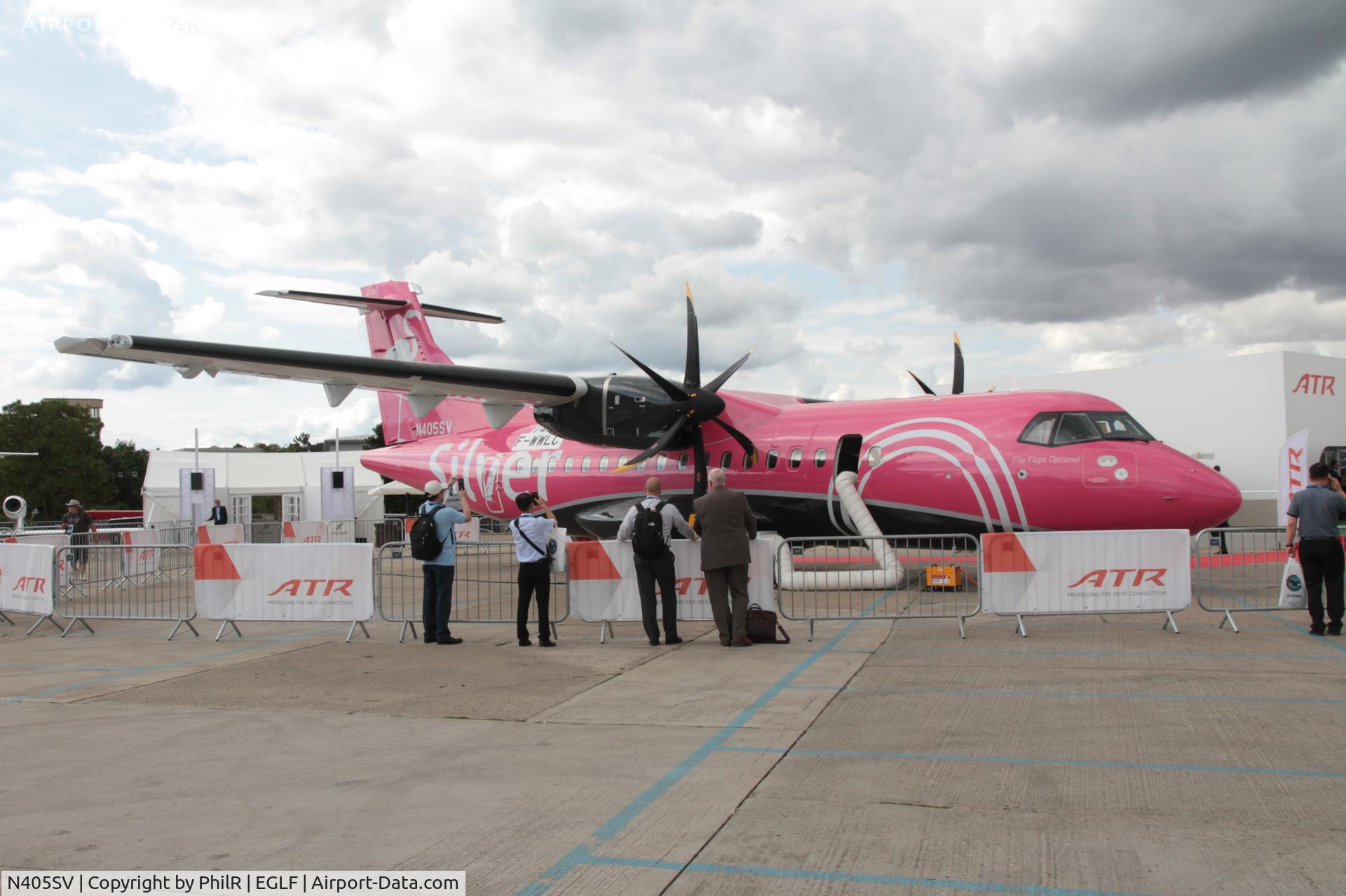 Aircraft N405SV, 2018 ATR 42-600, c/n 1403, N405SV 2018 ATR 42-600 Silver Airways FIA 18.07.18 (1).jpg, at EGLF, photo by PhilR