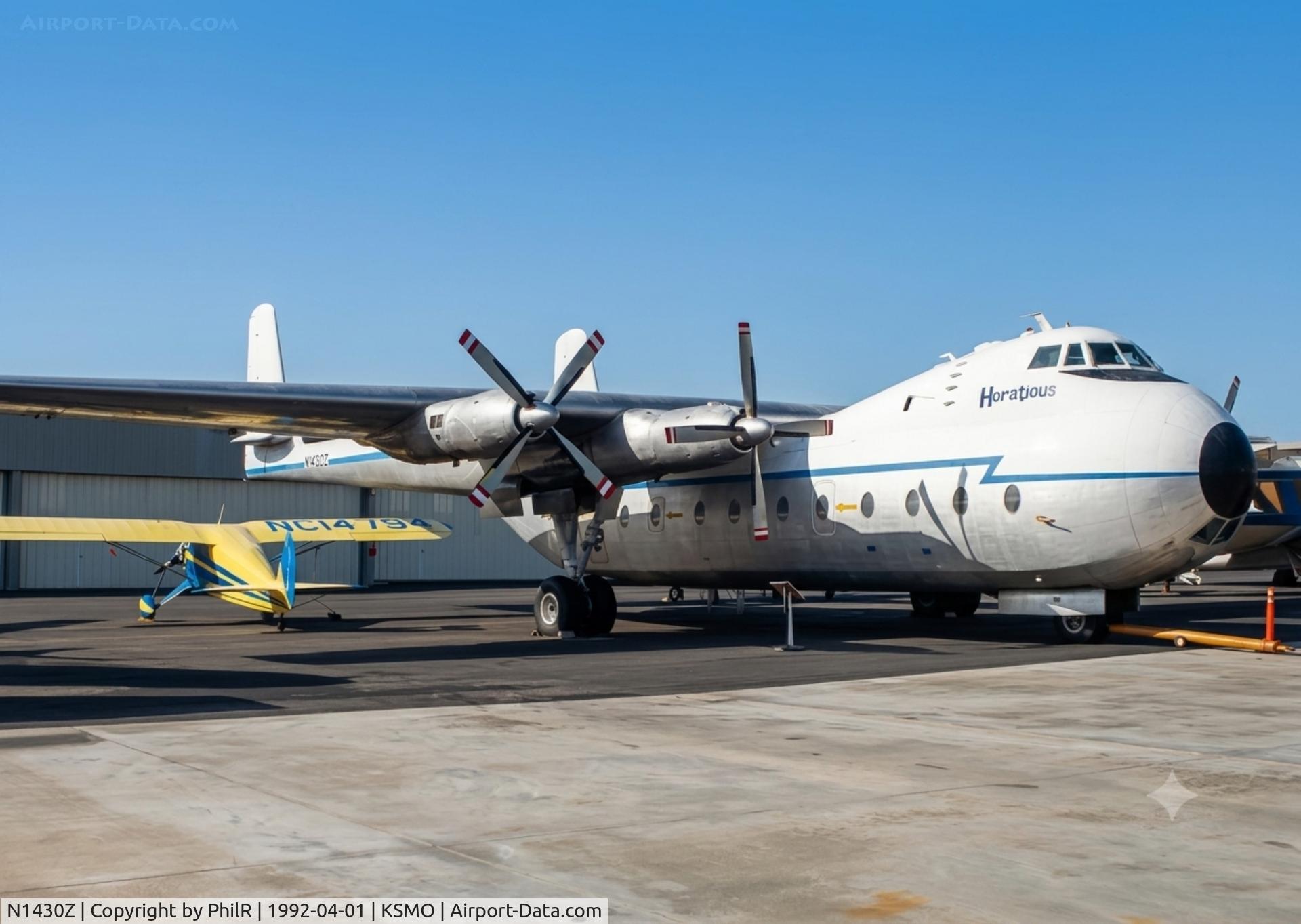 Aircraft N1430Z, 1962 Armstrong Whitworth AW-660 Argosy T.2, c/n 6779, N1430Z (XP447) 1962 AW650 Argossy C1 Santa Monica, at KSMO, photo by PhilR