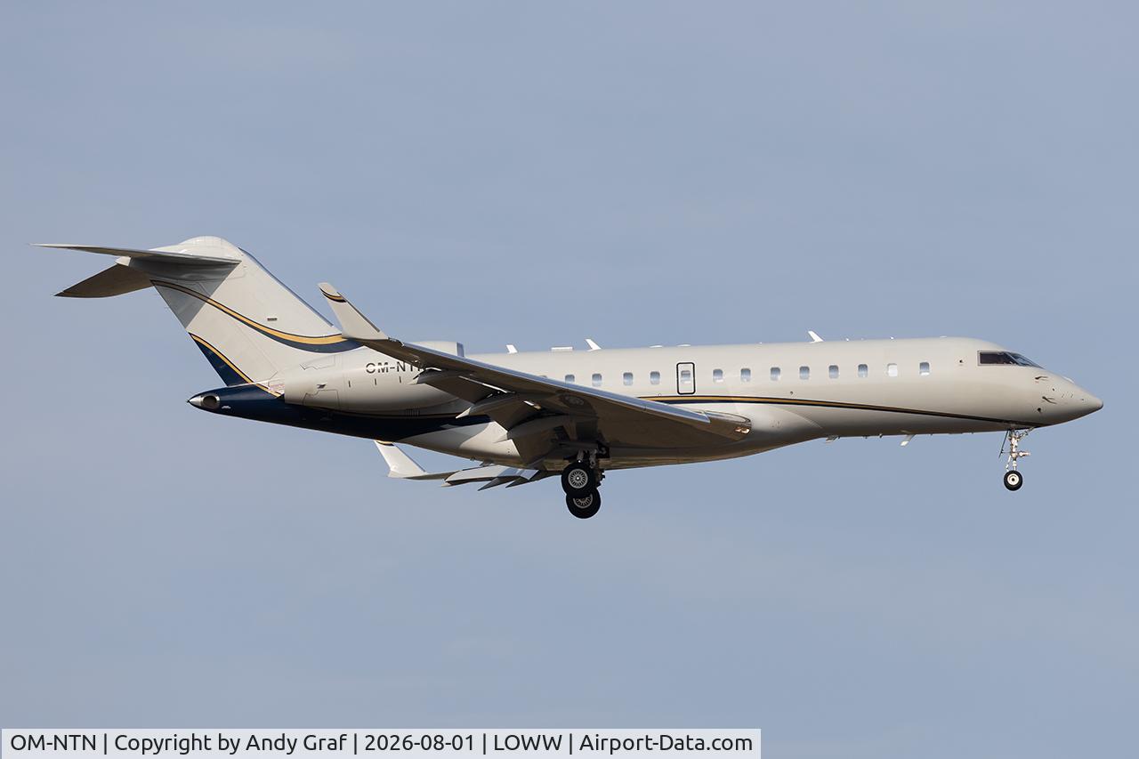 Aircraft OM-NTN, 2010 Bombardier BD-700-1A10 Global Express, c/n 9359, Untitled BD700, at LOWW, photo by Andy Graf