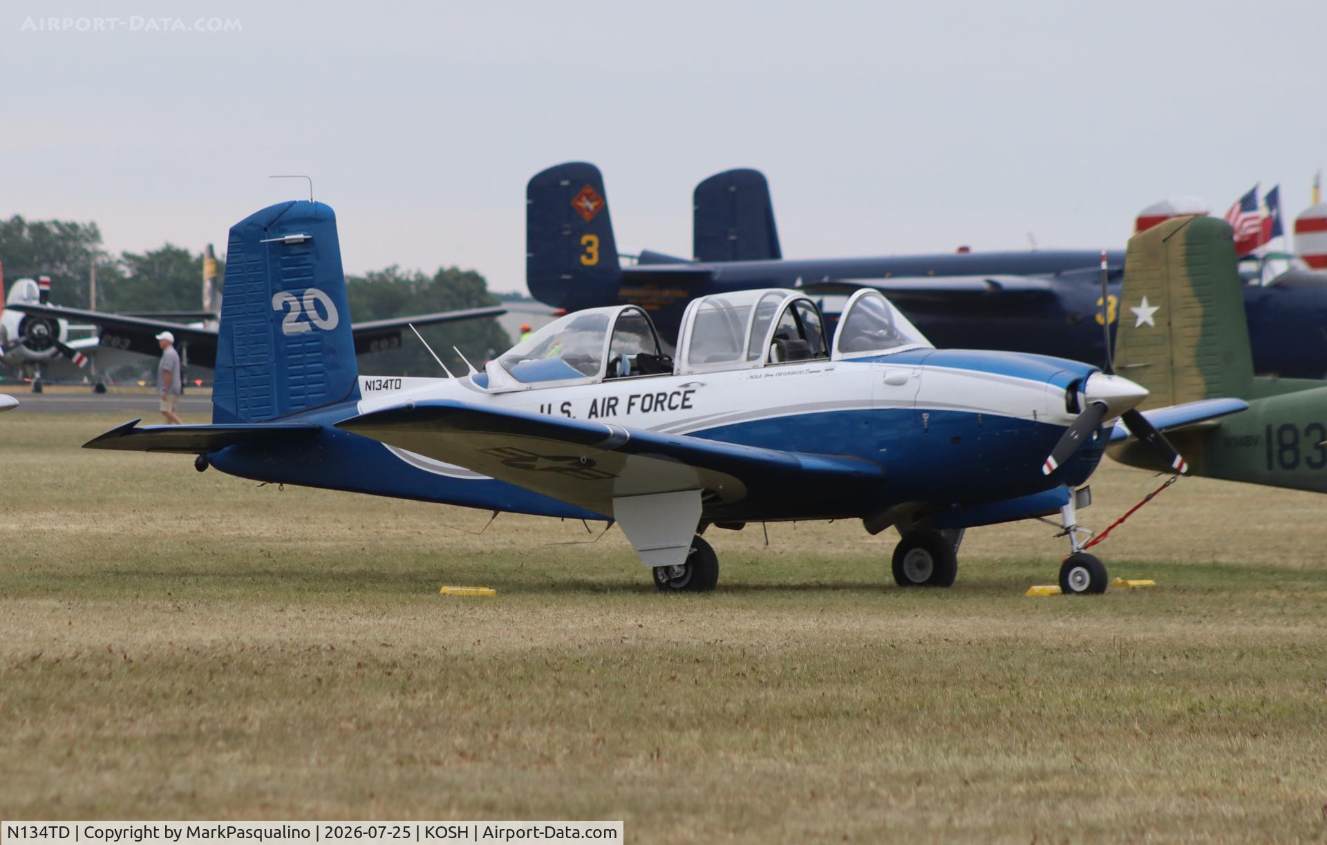 Aircraft N134TD, Beech T-34B, c/n BG-79, Beech T-34B, at KOSH, photo by MarkPasqualino