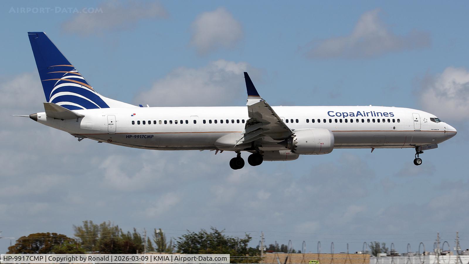 Aircraft HP-9917CMP, 2022 Boeing 737-9 MAX, c/n 44178 l/n 8241, at mia, at KMIA, photo by Ronald