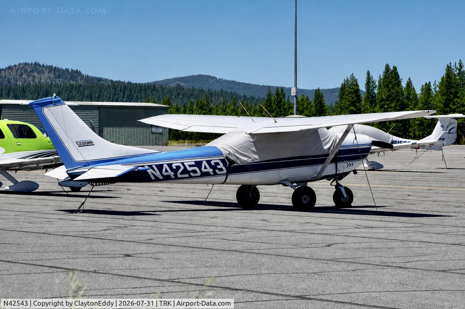 Aircraft N42543, 1968 Cessna 182L Skylane, c/n 18259069, Truckee Tahoe airport in California 2026., at TRK, photo by ClaytonEddy