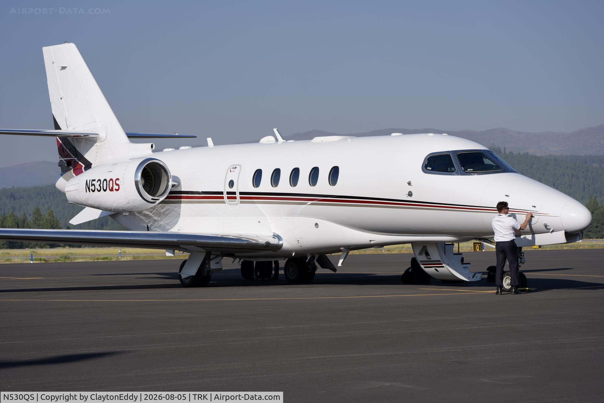 Aircraft N530QS, 2017 Textron Aviation Inc 680A, c/n 680A0072, Truckee Tahoe airport in California 2026., at TRK, photo by ClaytonEddy