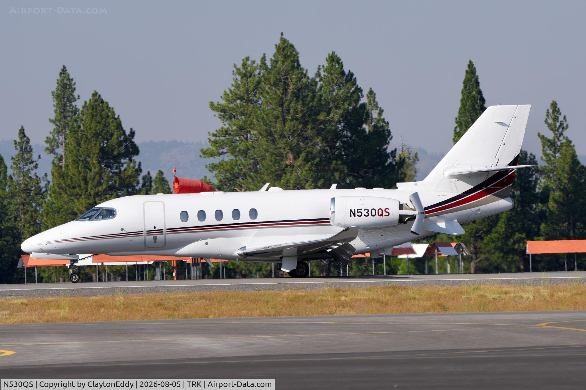 Aircraft N530QS, 2017 Textron Aviation Inc 680A, c/n 680A0072, Truckee Tahoe airport in California 2026, at TRK, photo by ClaytonEddy