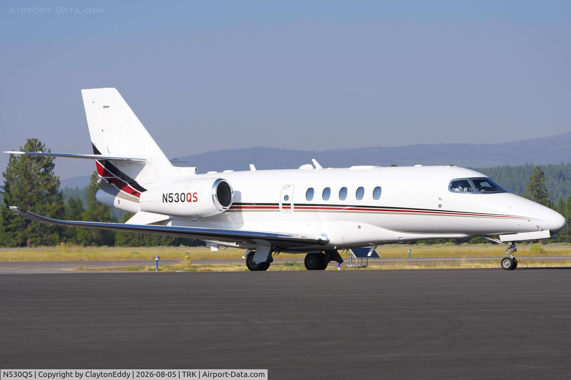 Aircraft N530QS, 2017 Textron Aviation Inc 680A, c/n 680A0072, Truckee Tahoe airport in California 2026., at TRK, photo by ClaytonEddy