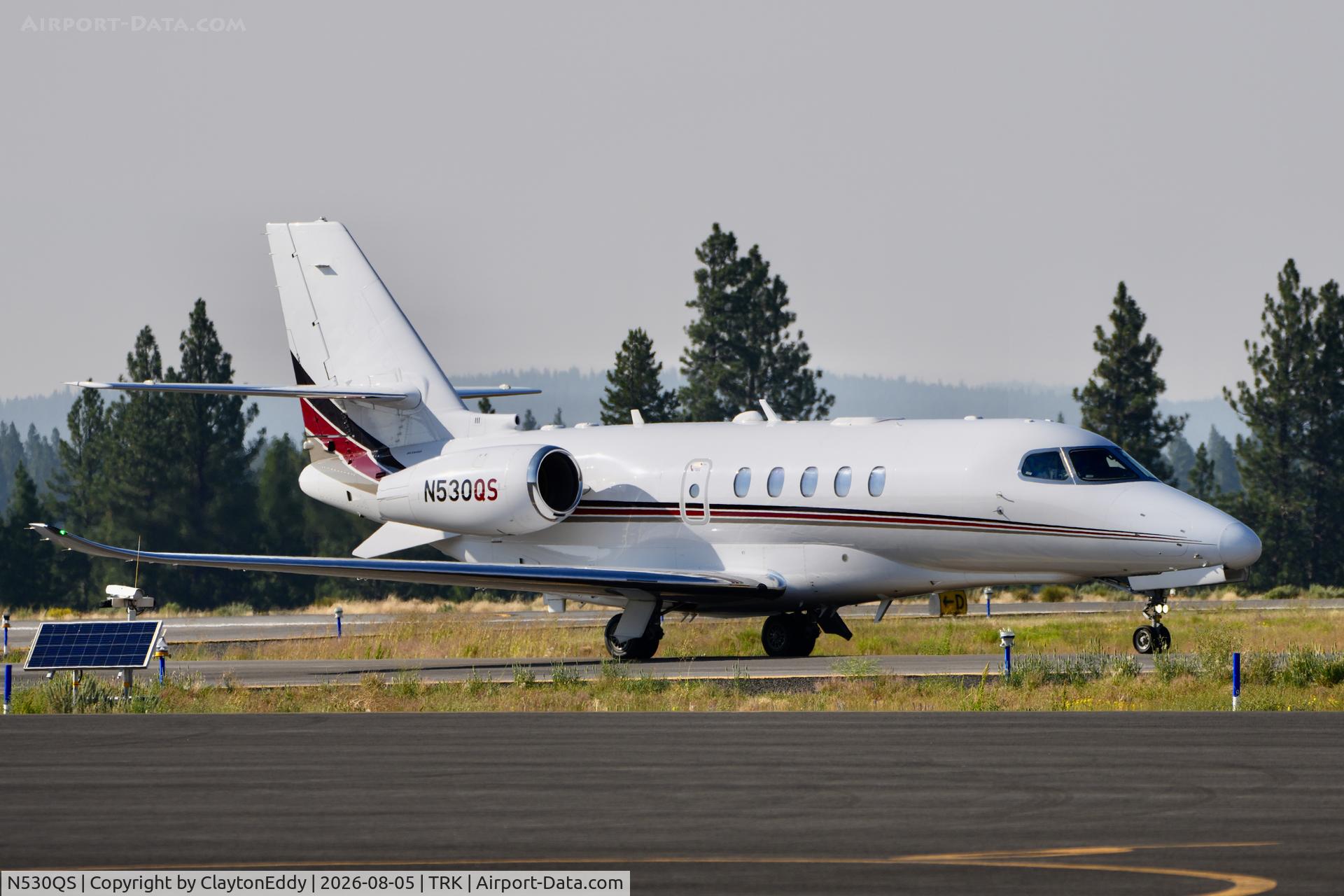 Aircraft N530QS, 2017 Textron Aviation Inc 680A, c/n 680A0072, Truckee Tahoe airport in California 2026., at TRK, photo by ClaytonEddy