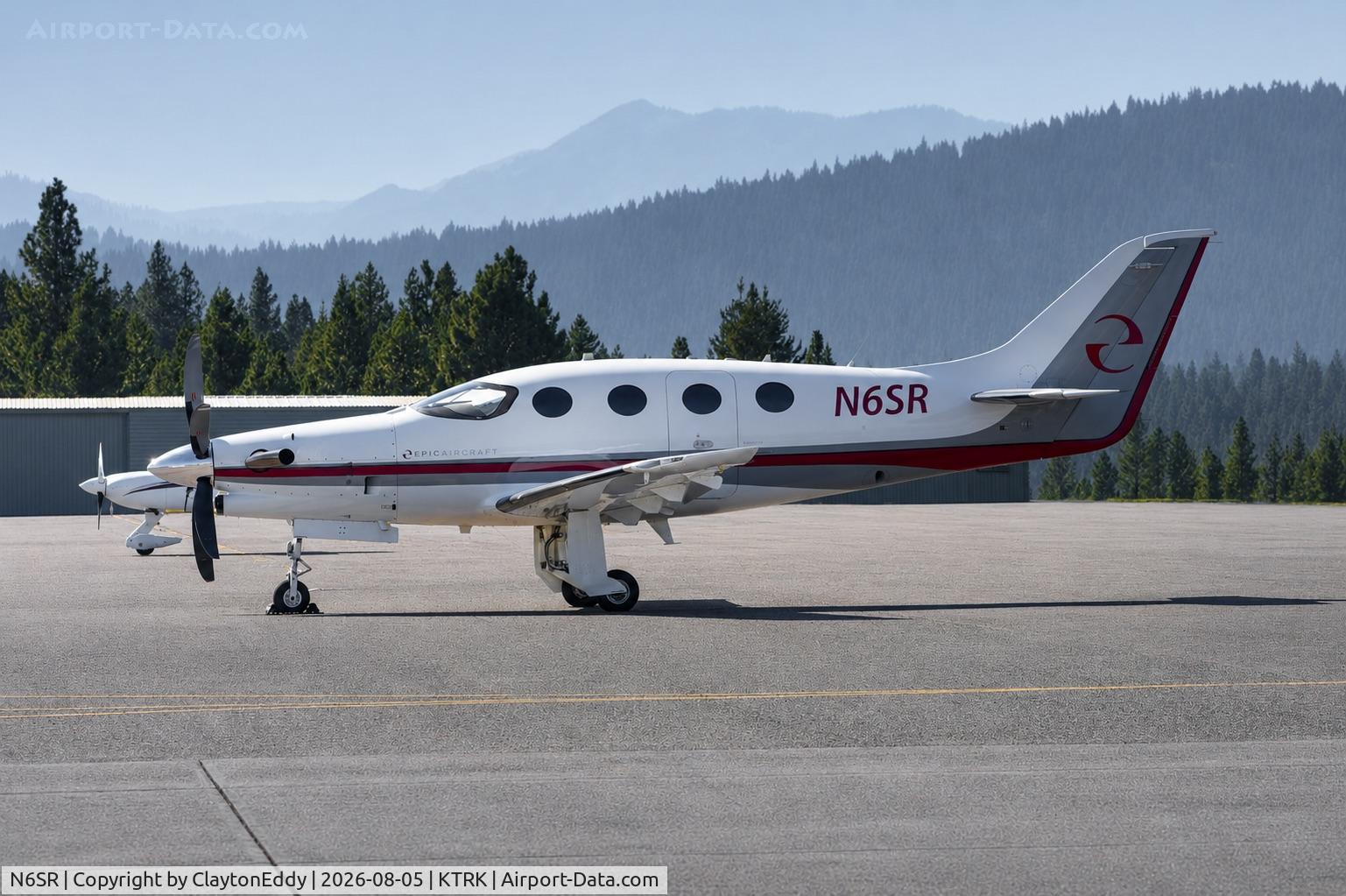 Aircraft N6SR, 2021 Epic Aircraft LLC E1000, c/n K019, Truckee Tahoe airport in California 2026., at KTRK, photo by ClaytonEddy