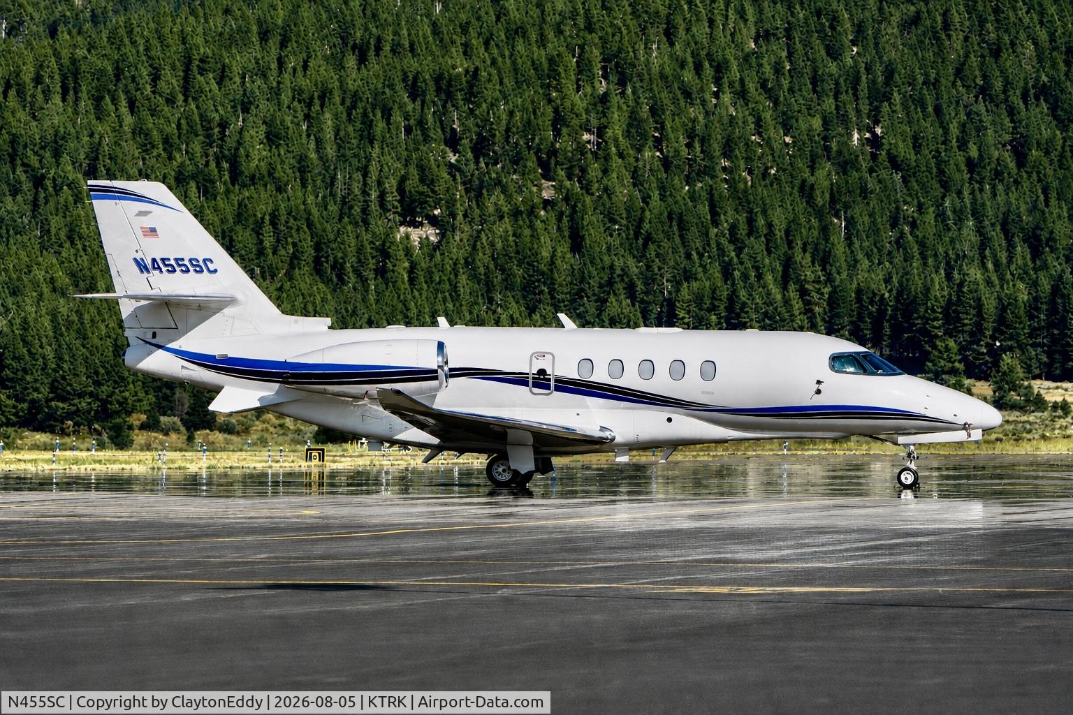 Aircraft N455SC, 2024 Textron Aviation Inc (Cessna) 680A Citation Latitude, c/n 680A0392, Truckee Tahoe airport in California 2026., at KTRK, photo by ClaytonEddy