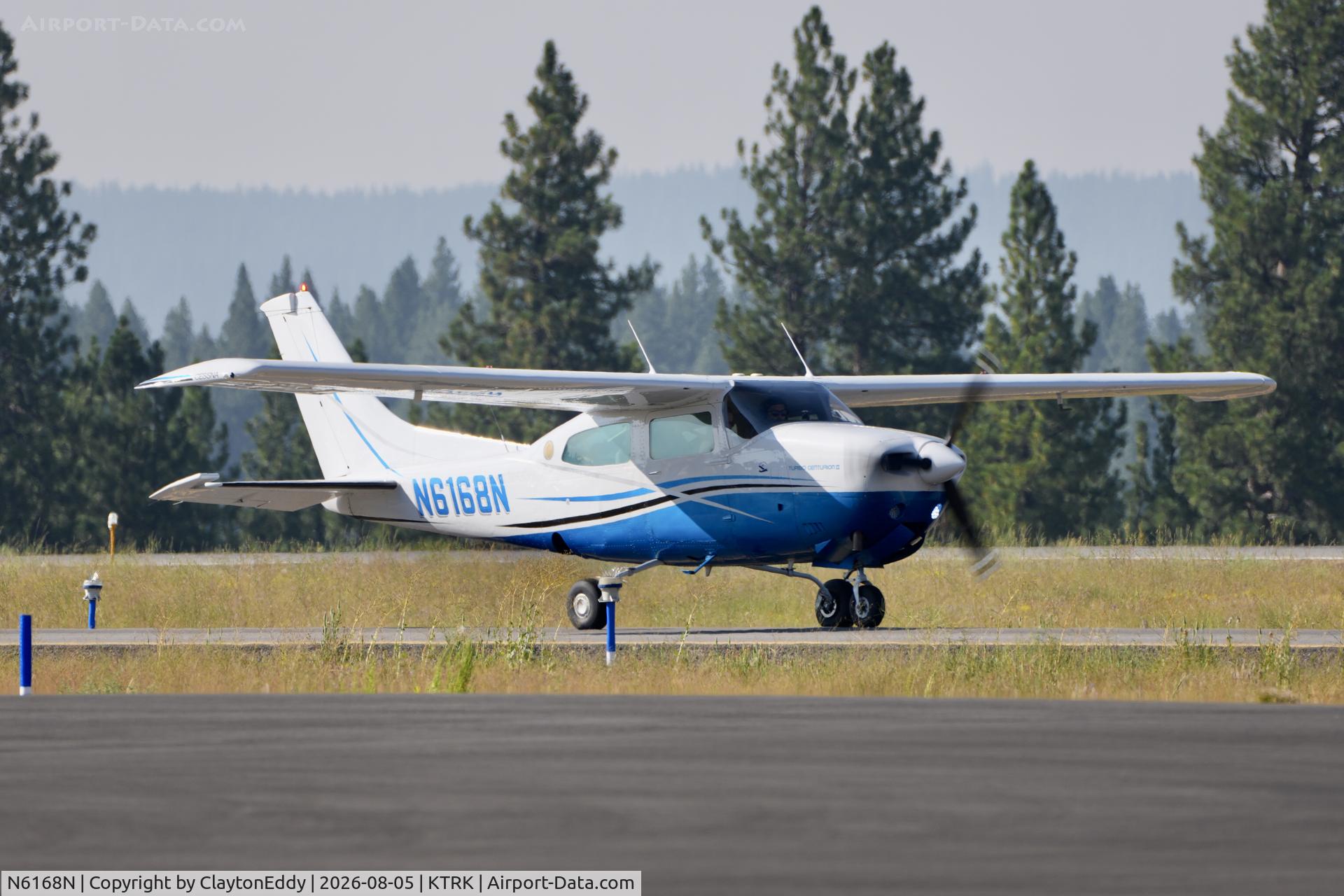Aircraft N6168N, 1978 Cessna T210M Turbo Centurion, c/n 21062939, Truckee Tahoe airport in California 2026., at KTRK, photo by ClaytonEddy