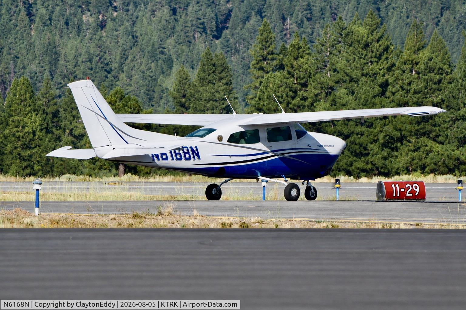 Aircraft N6168N, 1978 Cessna T210M Turbo Centurion, c/n 21062939, Truckee Tahoe airport in California 2026., at KTRK, photo by ClaytonEddy