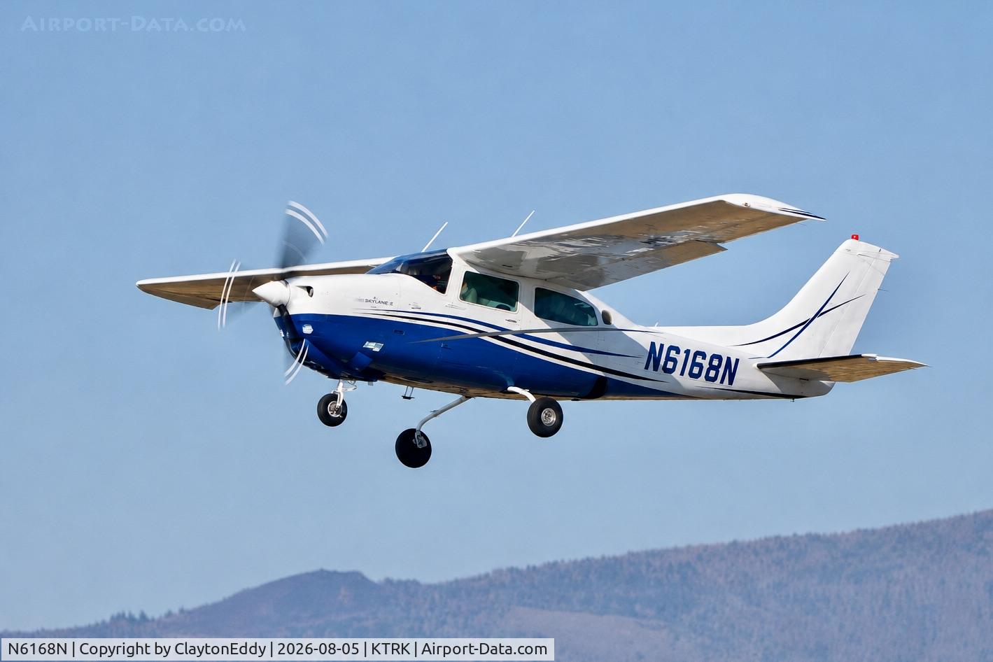 Aircraft N6168N, 1978 Cessna T210M Turbo Centurion, c/n 21062939, Truckee Tahoe airport in California 2026, at KTRK, photo by ClaytonEddy