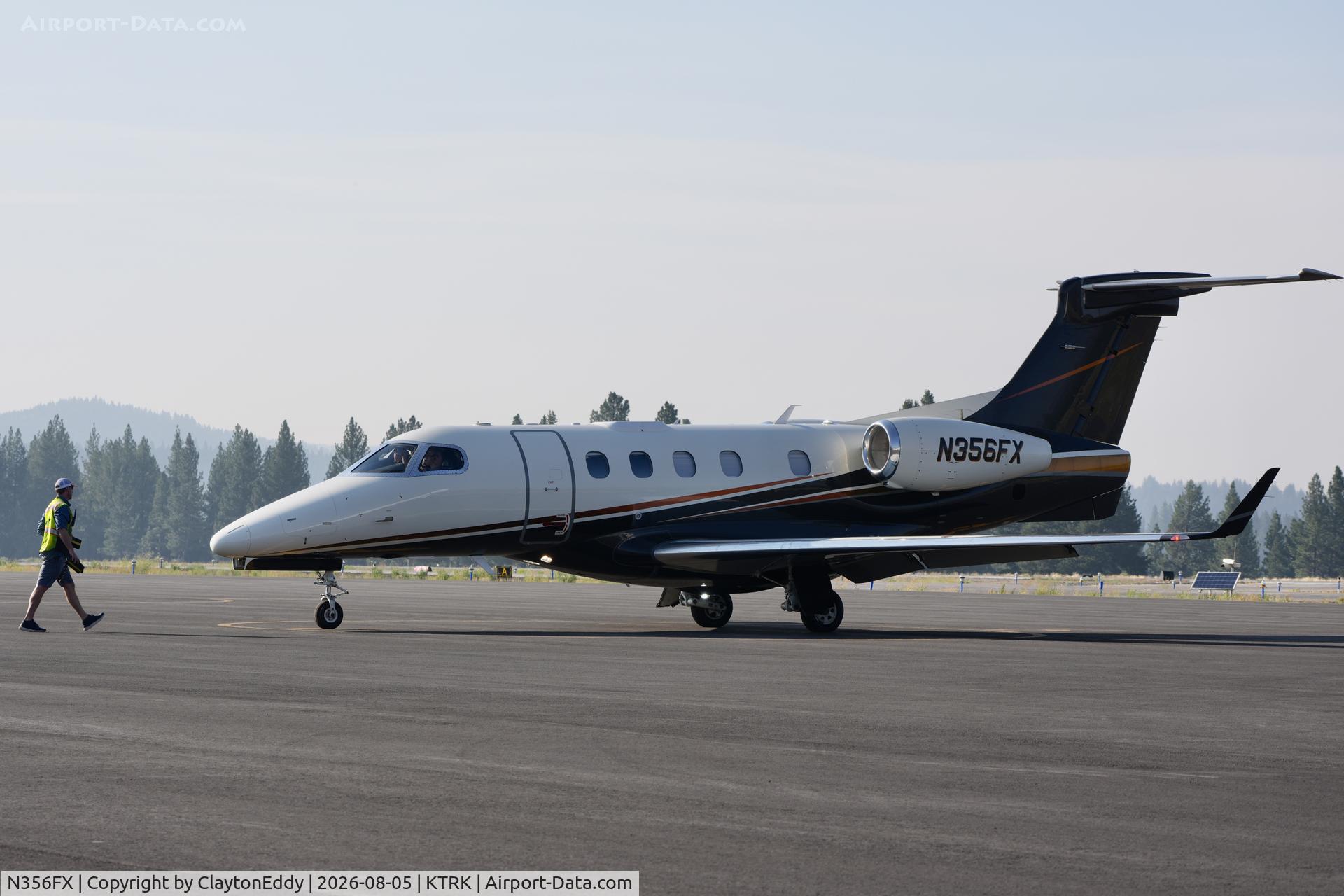 Aircraft N356FX, 2013 Embraer EMB-505 Phenom 300, c/n 50500155, Truckee Tahoe airport in California 2026., at KTRK, photo by ClaytonEddy