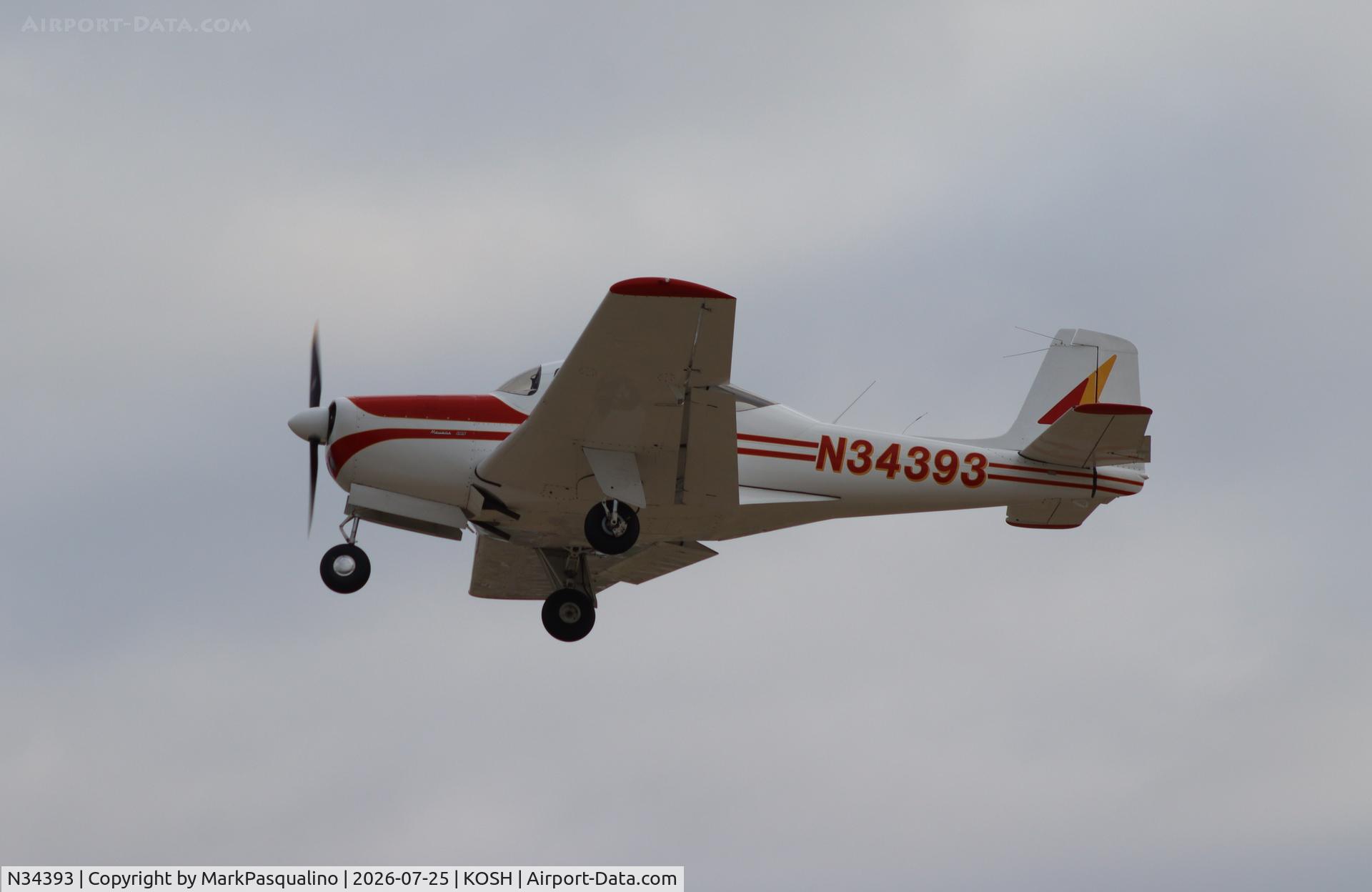 Aircraft N34393, 1962 Meyers Industries Inc 200B, c/n 275, Meyers 200B, at KOSH, photo by MarkPasqualino